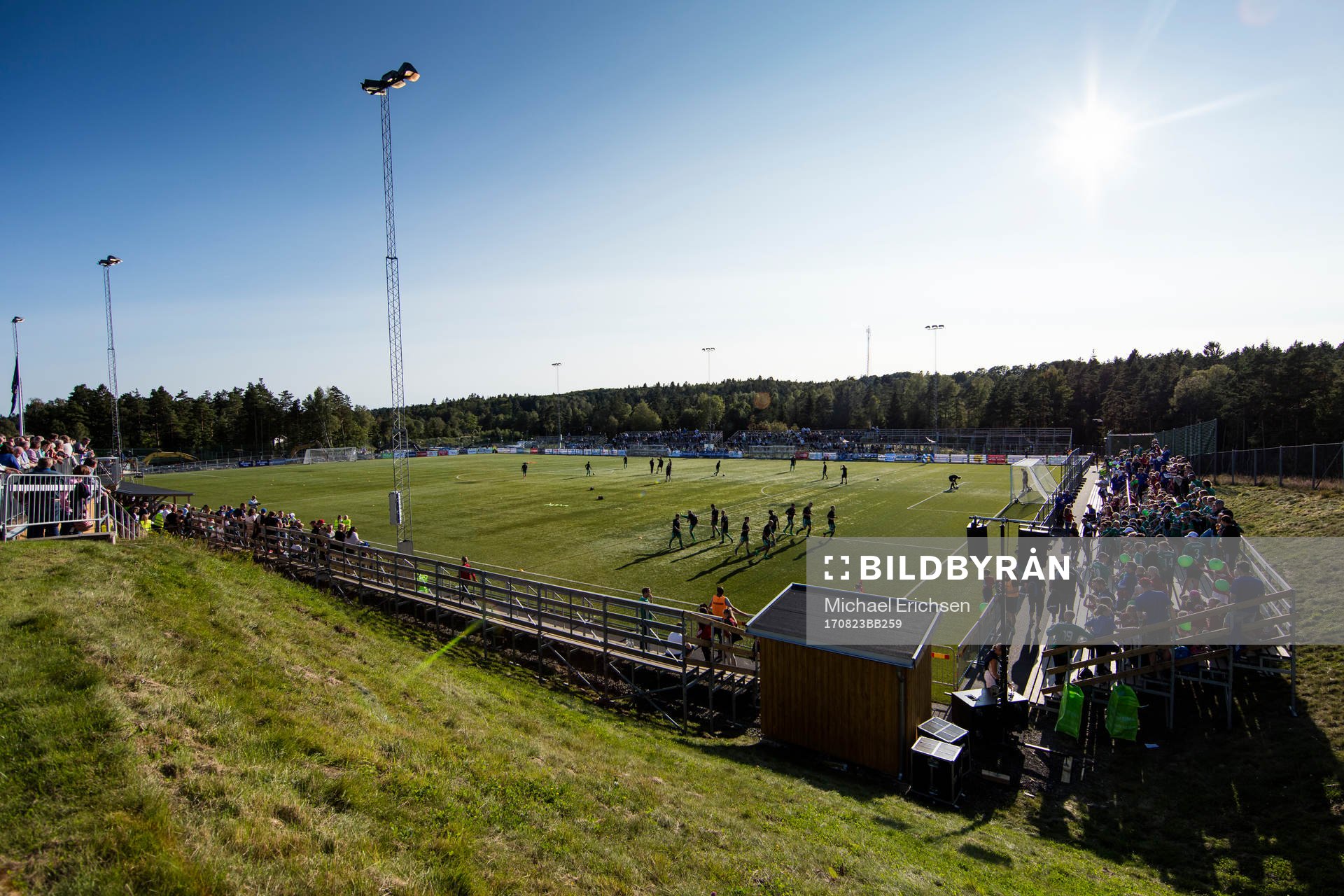 Landvetter IP innan fotbollsmatchen i Svenska cupen mellan