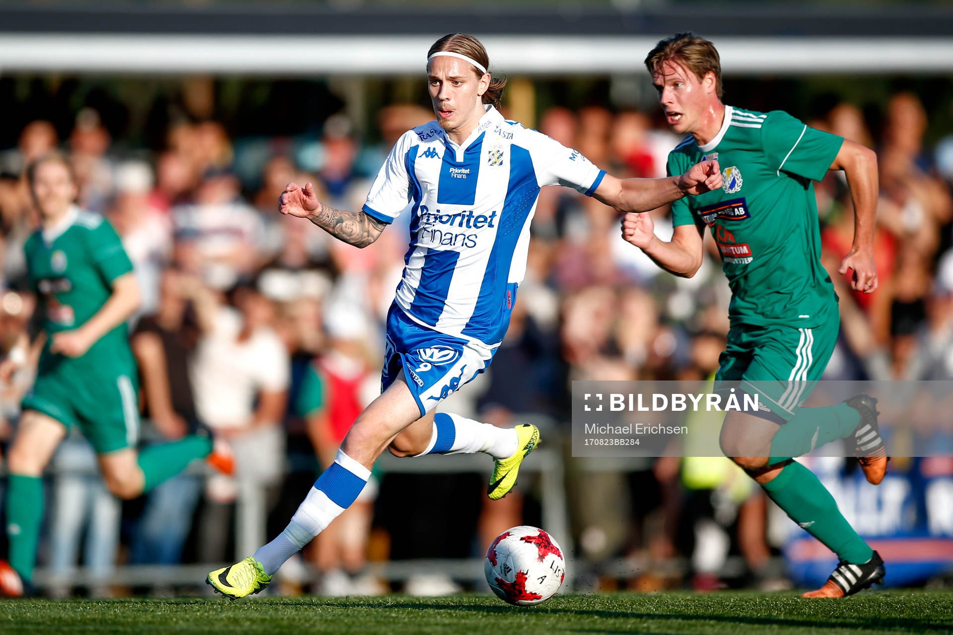 IFK Göteborgs Elias Mar Omarsson och Landvetters Ludwig