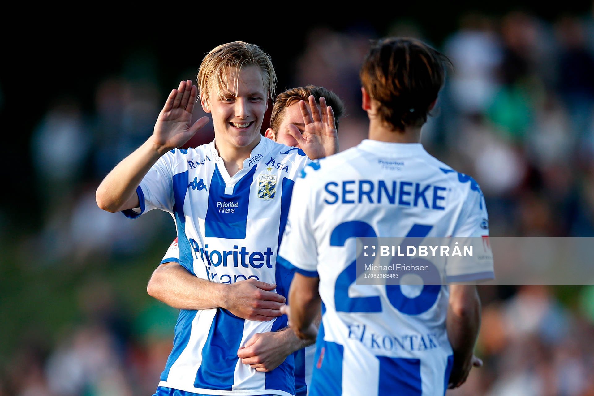 IFK Göteborgs Billy Nordström jublar med lagkamrater