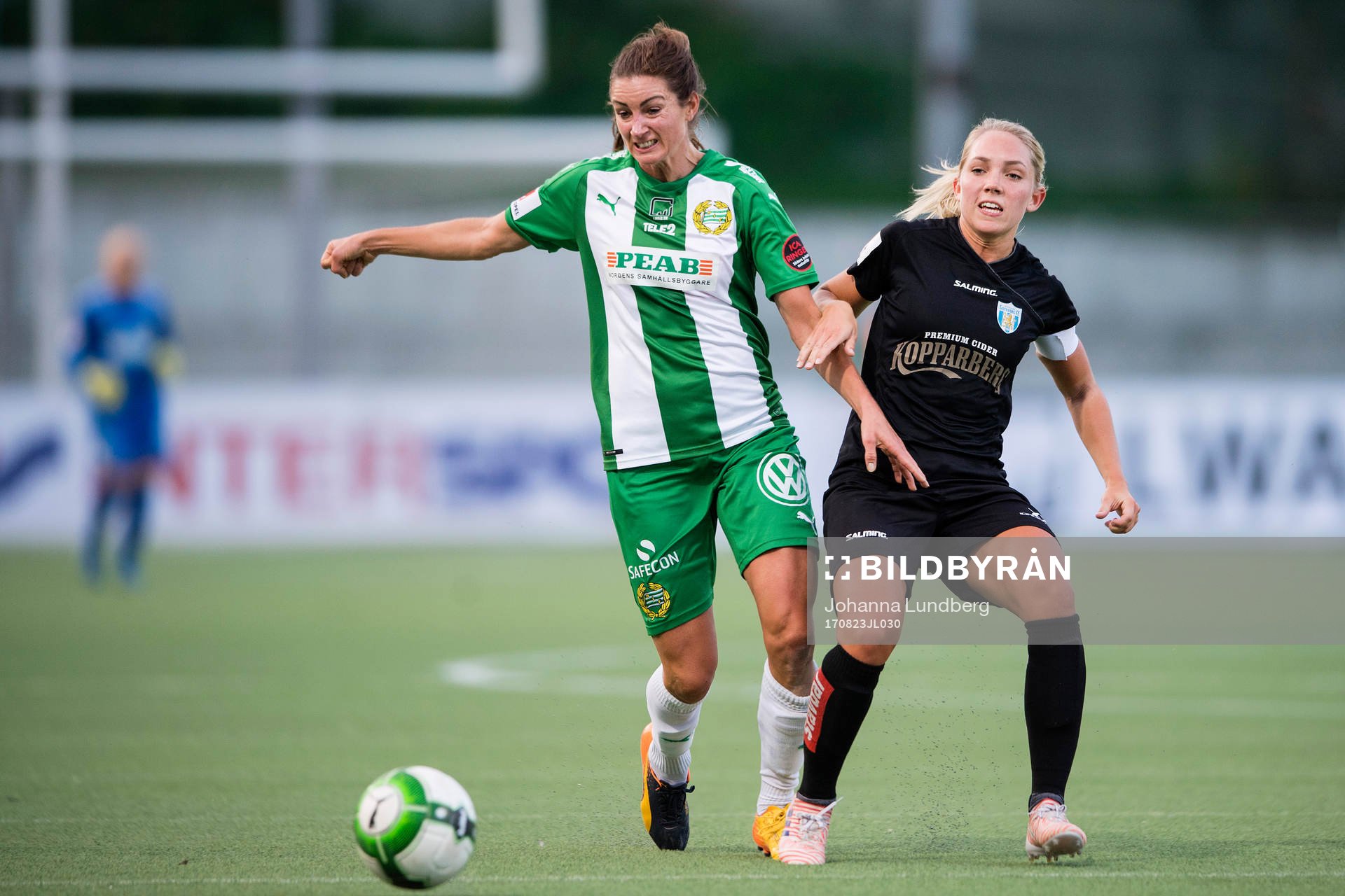 Hammarbys Madeleine Tegström och Göteborgs Elin Rubensson