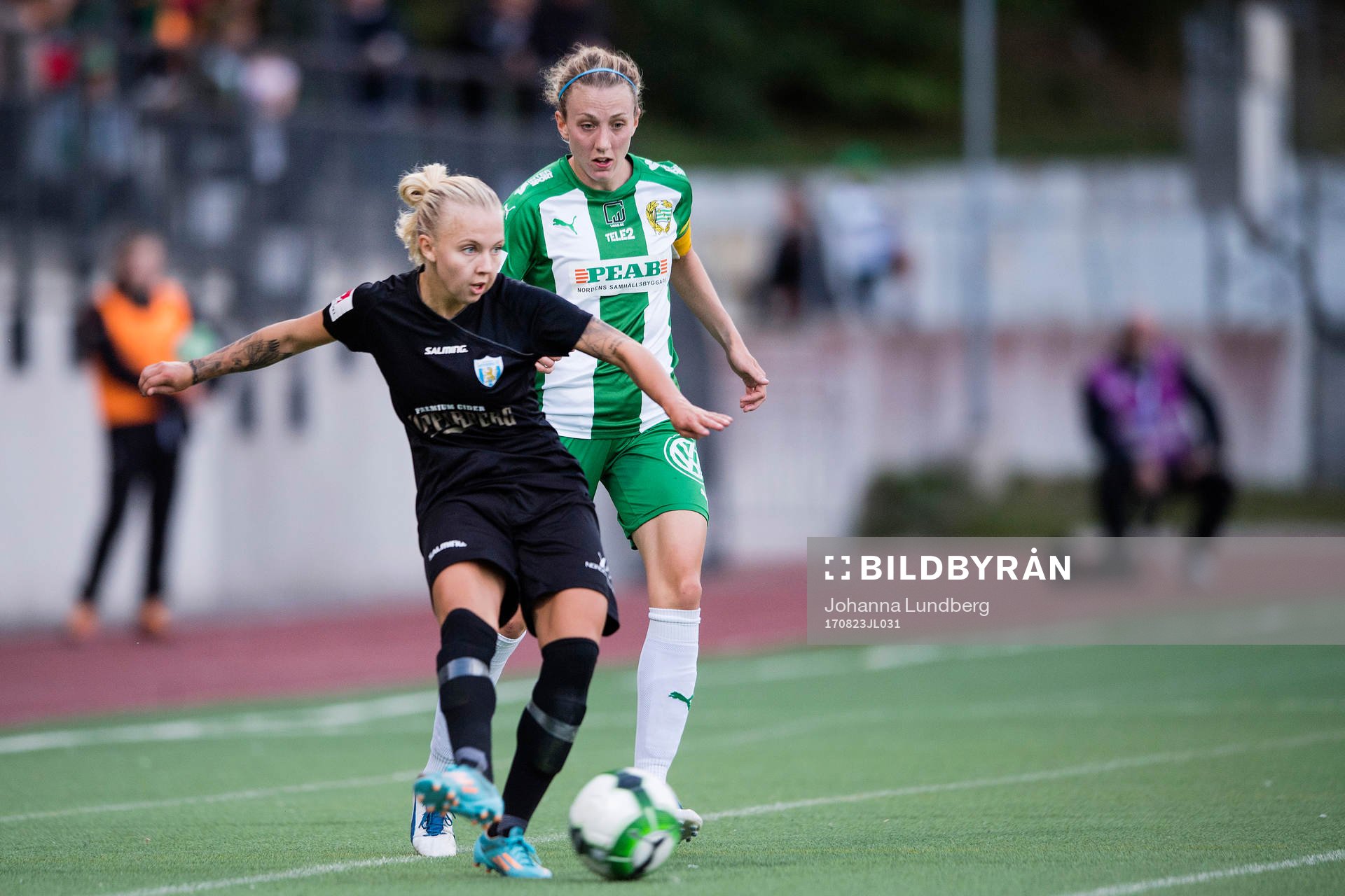 Göteborgs Nathalie Persson  och Hammarbys Olga Ekblom