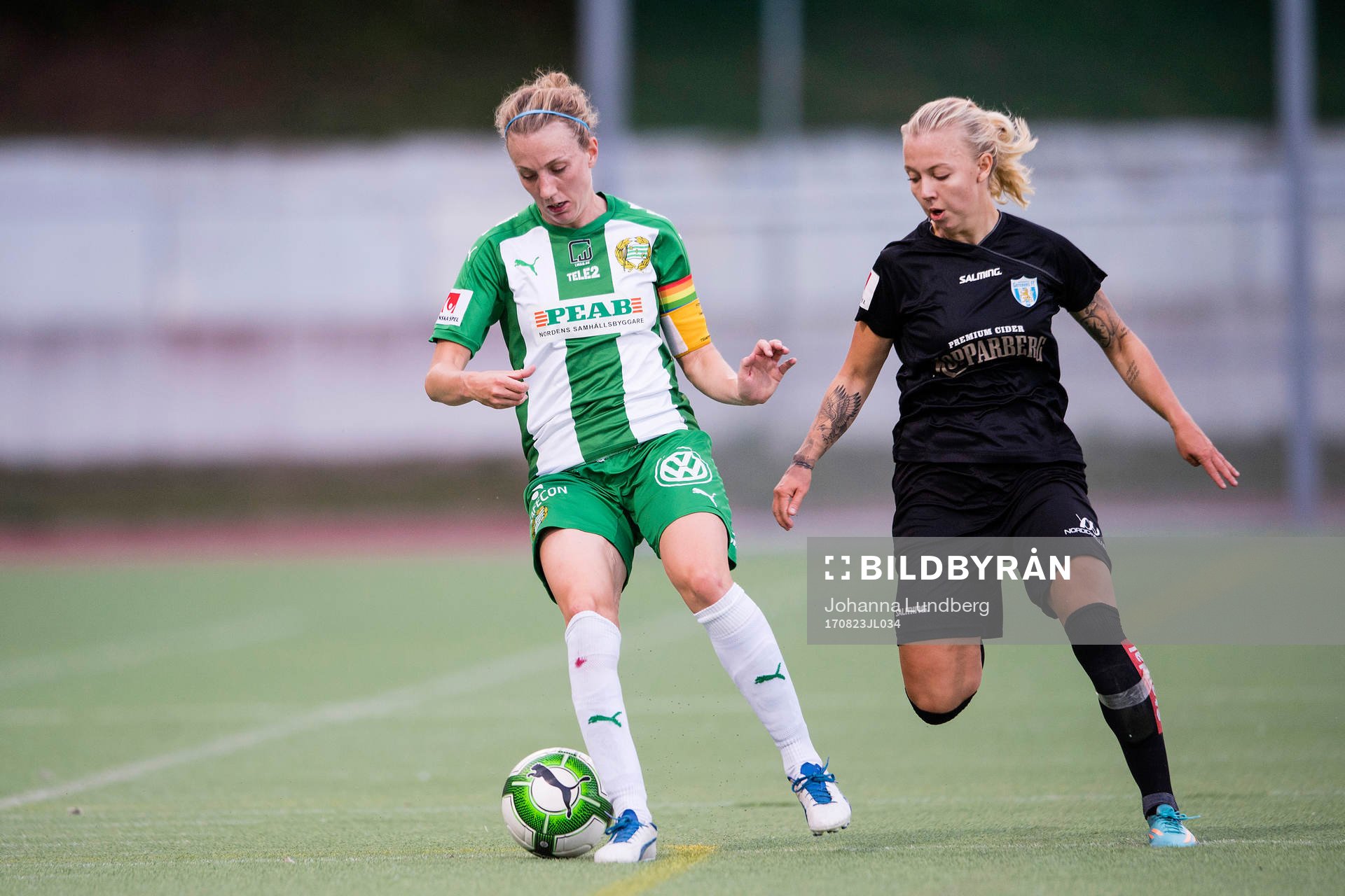 Hammarbys Olga Ekblom och Göteborgs Nathalie Persson