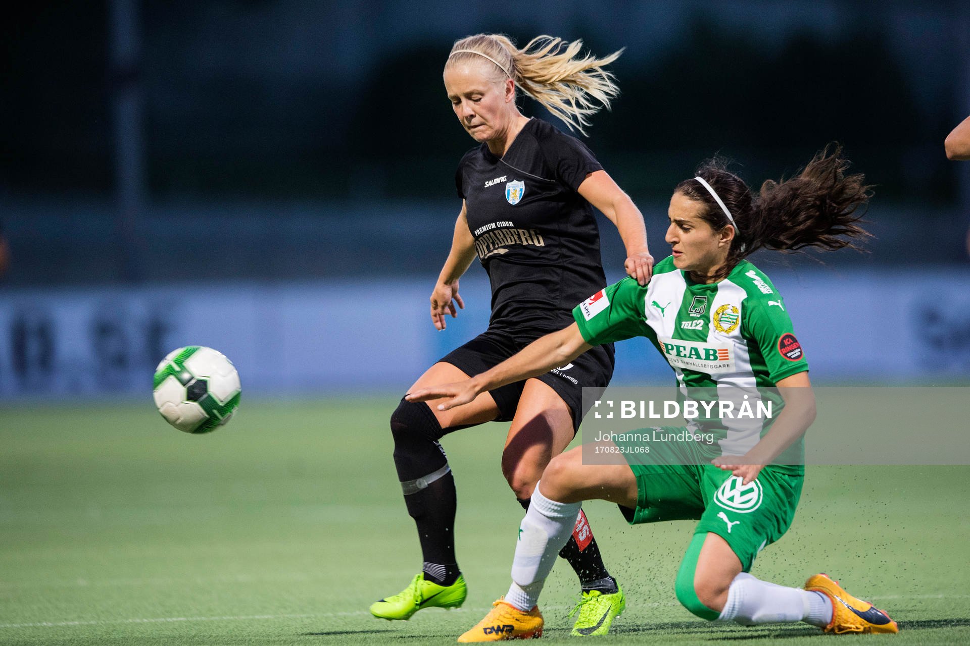 Göteborgs Adelina Engman och Hammarbys Sejde Abrahamsson