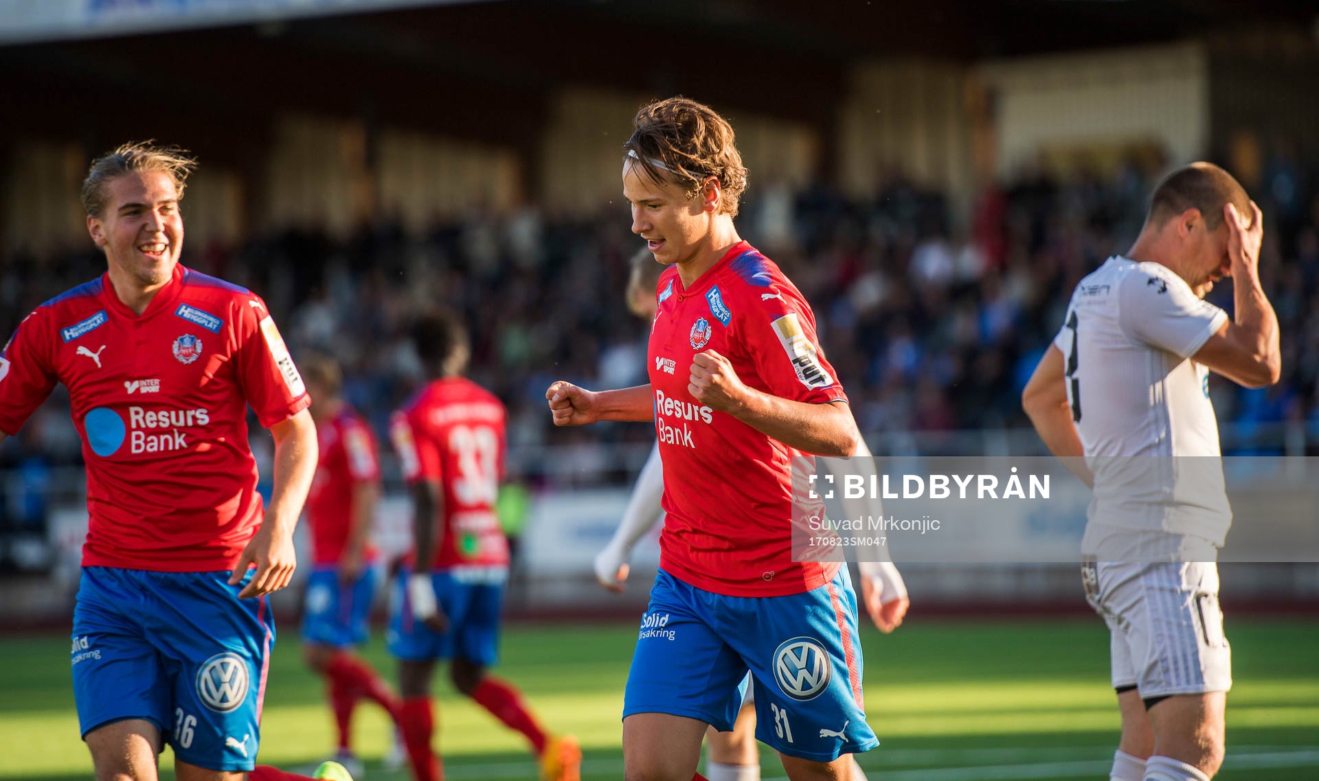 Helsingborgs Alex Timossi Andersson och Charlie Weberg