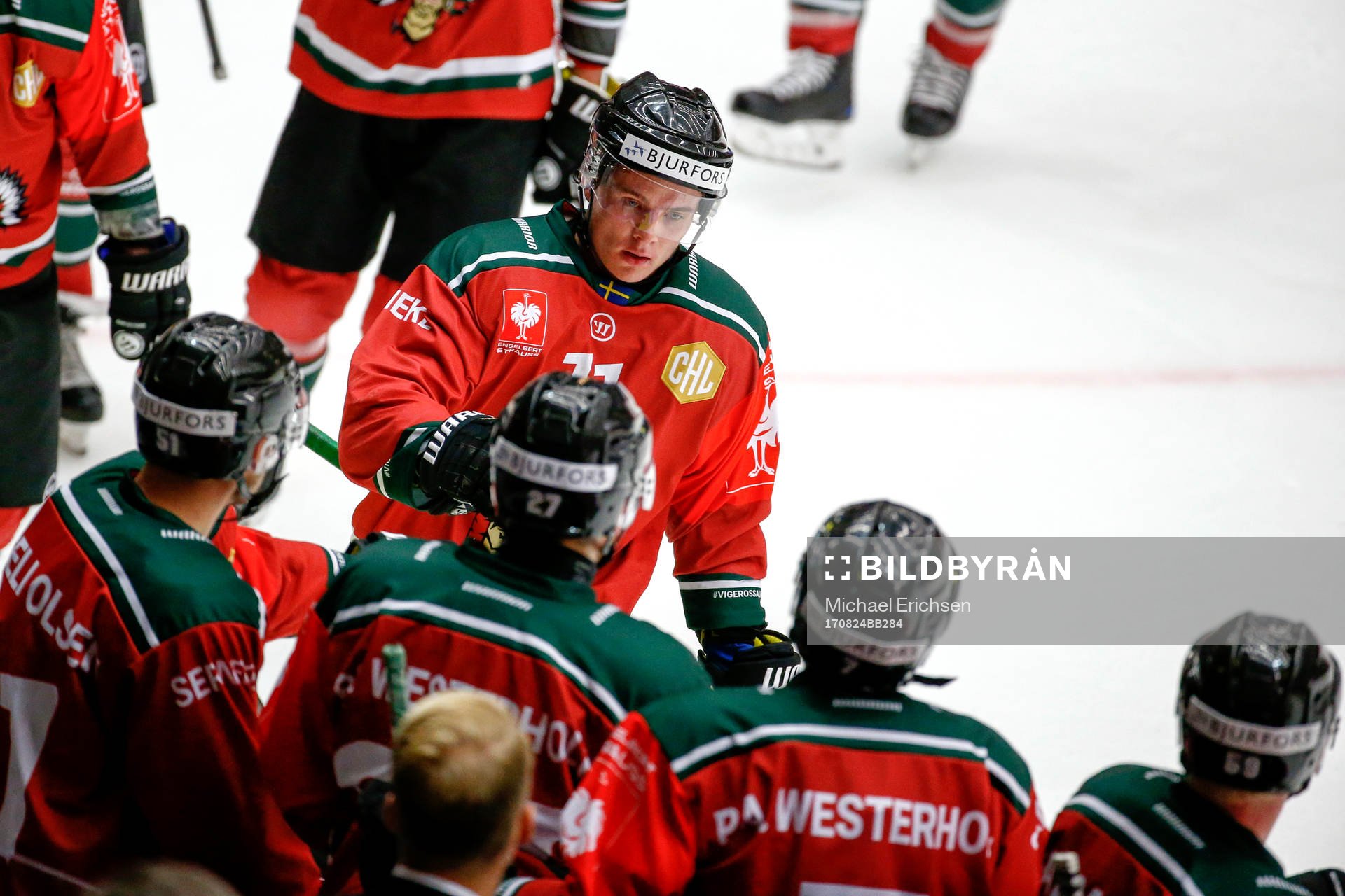 Frölundas Victor Olofsson jublar med lagkamrater