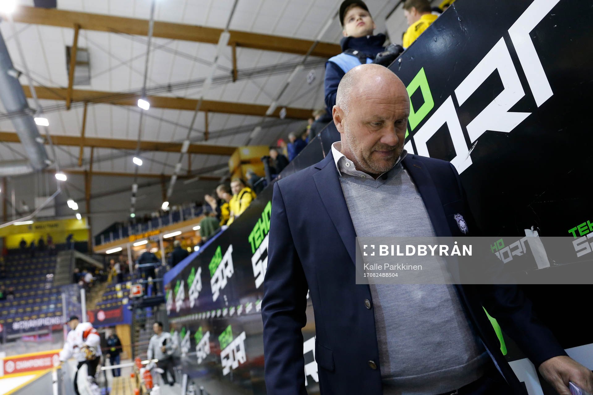during ice hockey Champions Hockey League match between