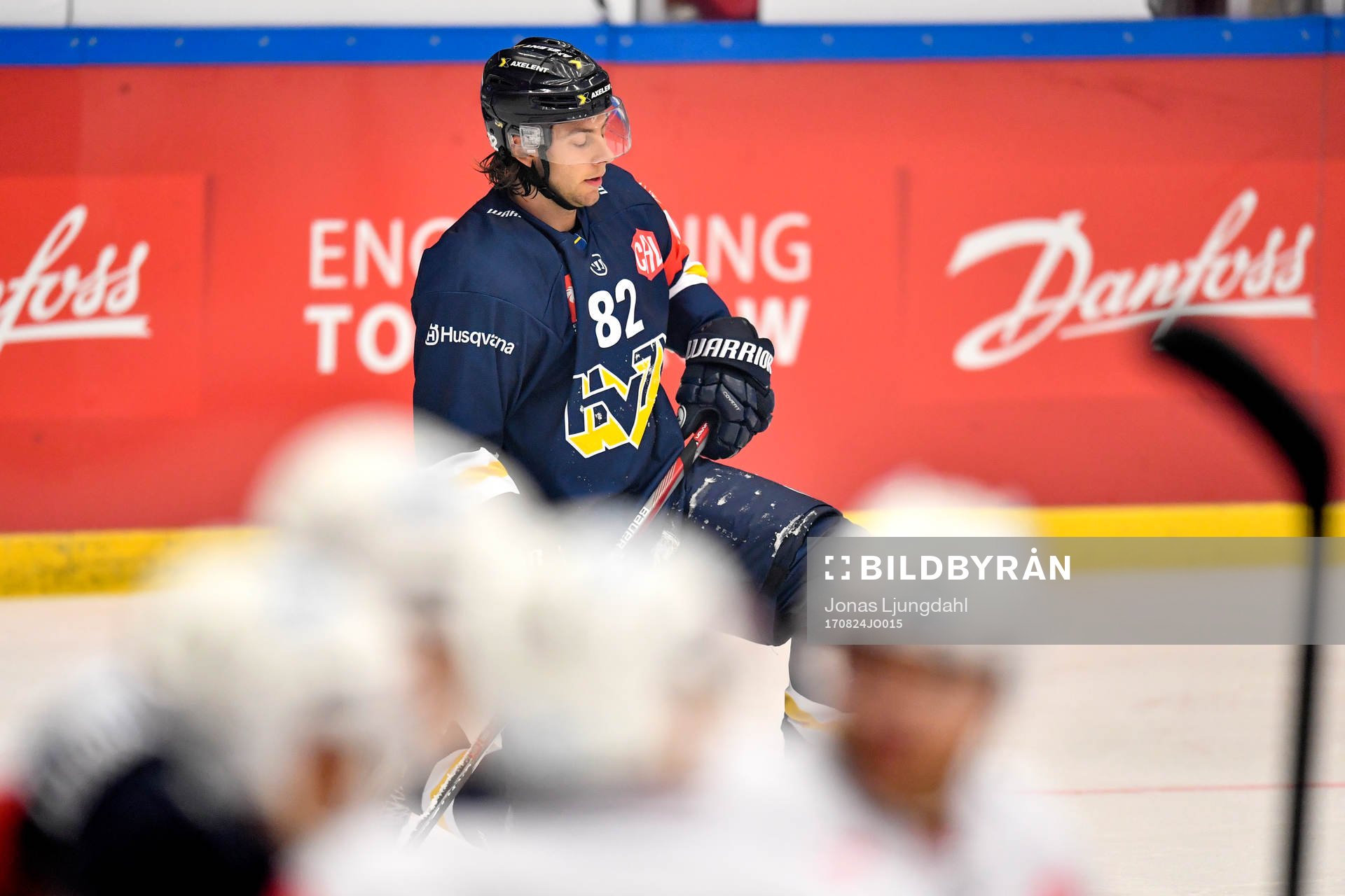 Kevin Stenlund of HV71 looks dejected