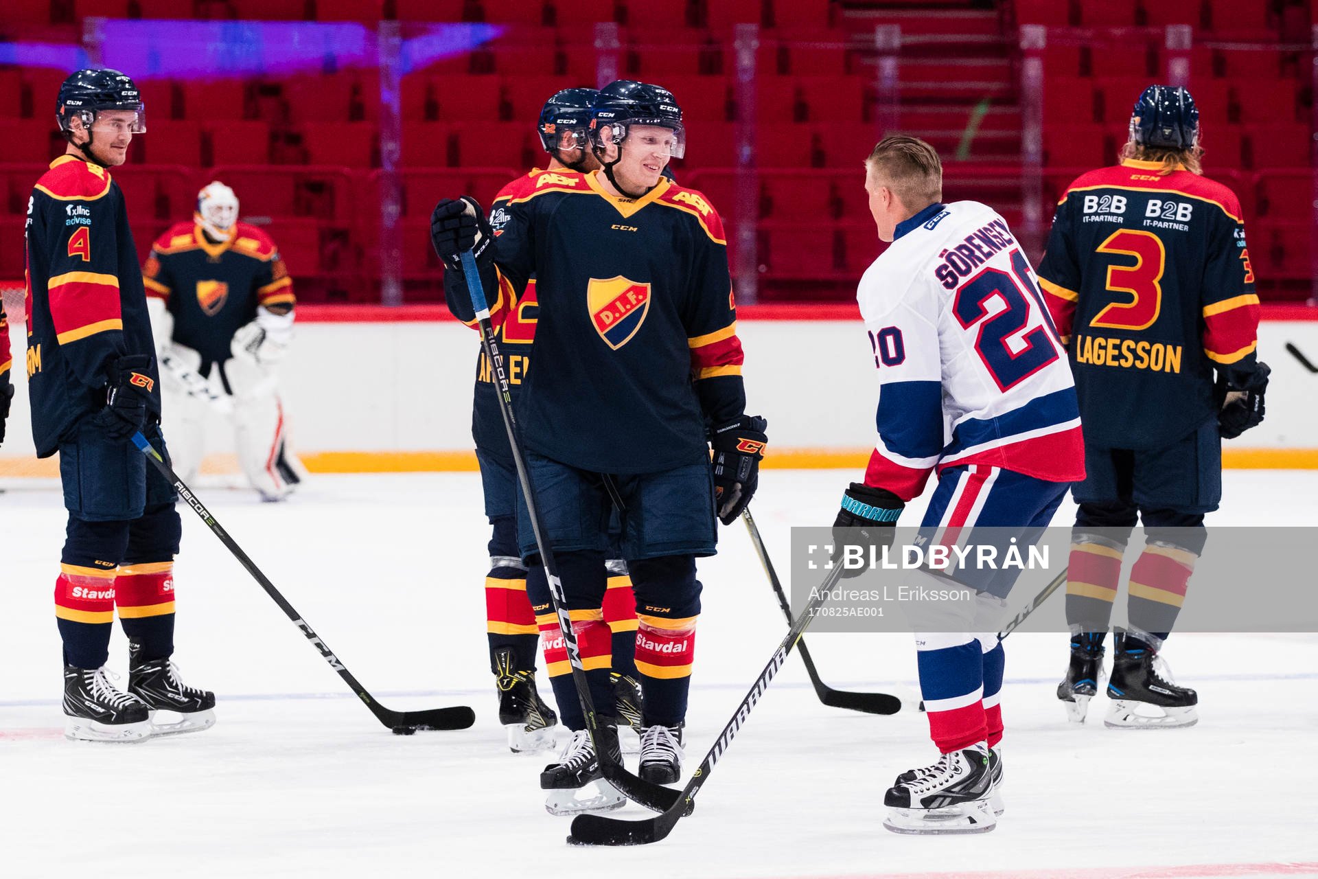 Djurgårdens Alexander Falk och All Stars Stockholms Marcus