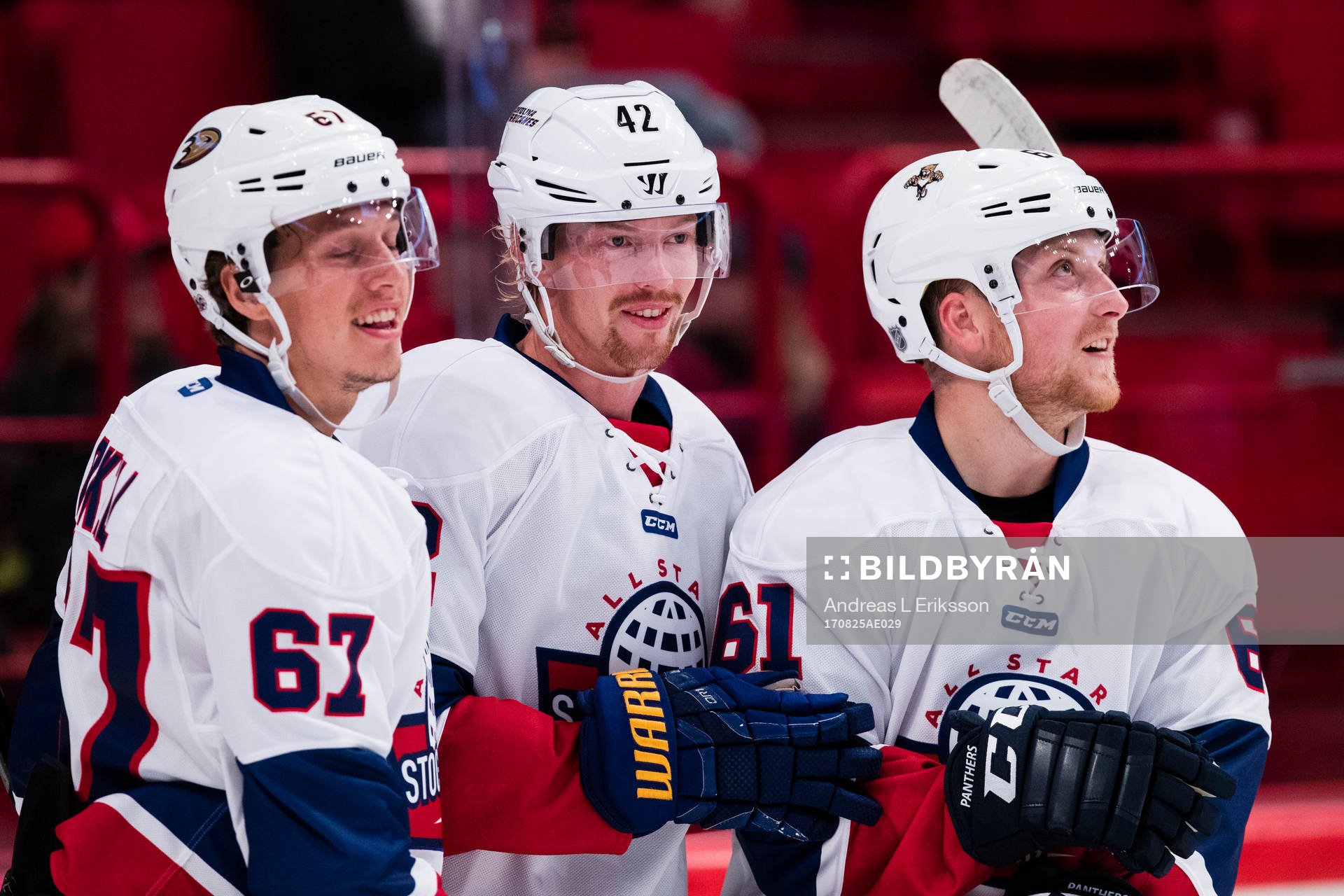 All Stars Stockholms Rickard Rakell, Joakim Nordström och