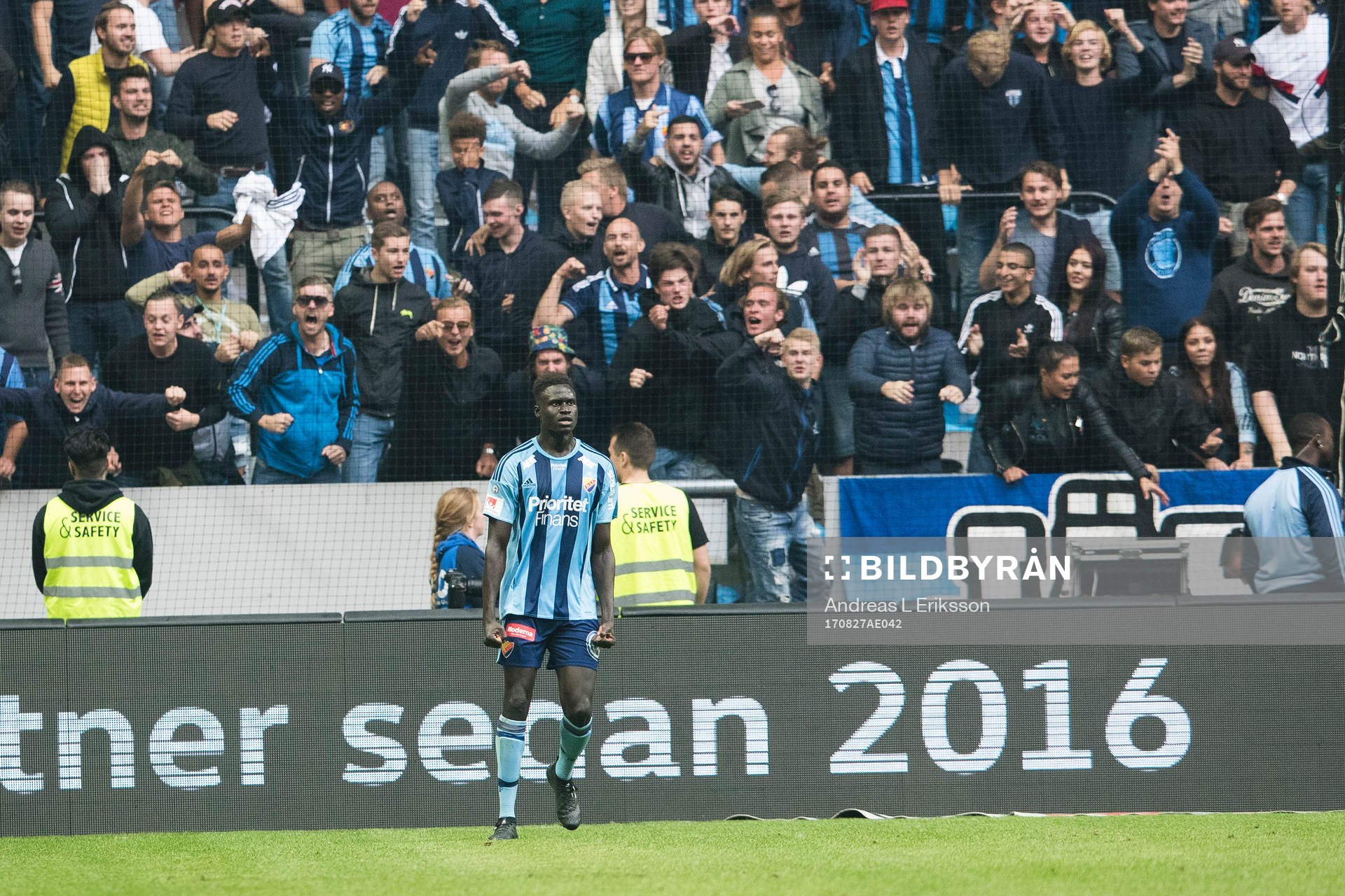 Djurgårdens Aliou Badji jublar