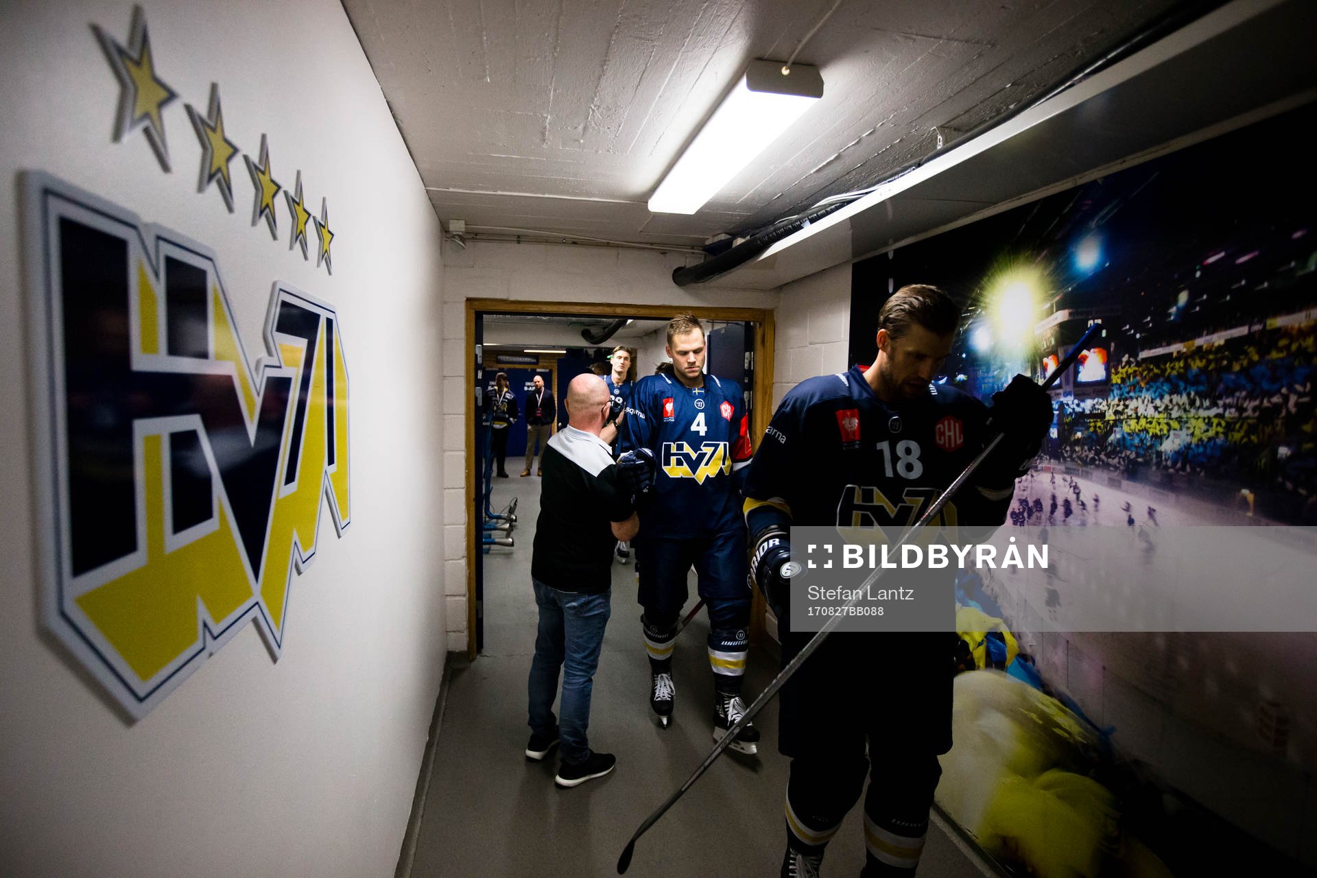 HV71 Max Wärn prior to the CHL game between HV71 and