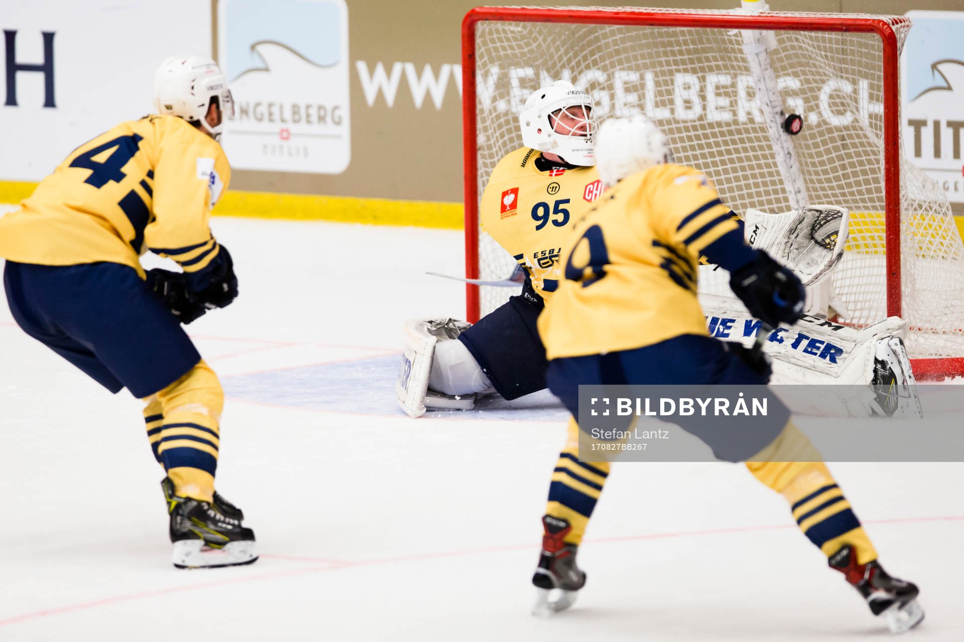 Nicolaj Henriksen goalkeeper of Esbjerg lets in a goal to
