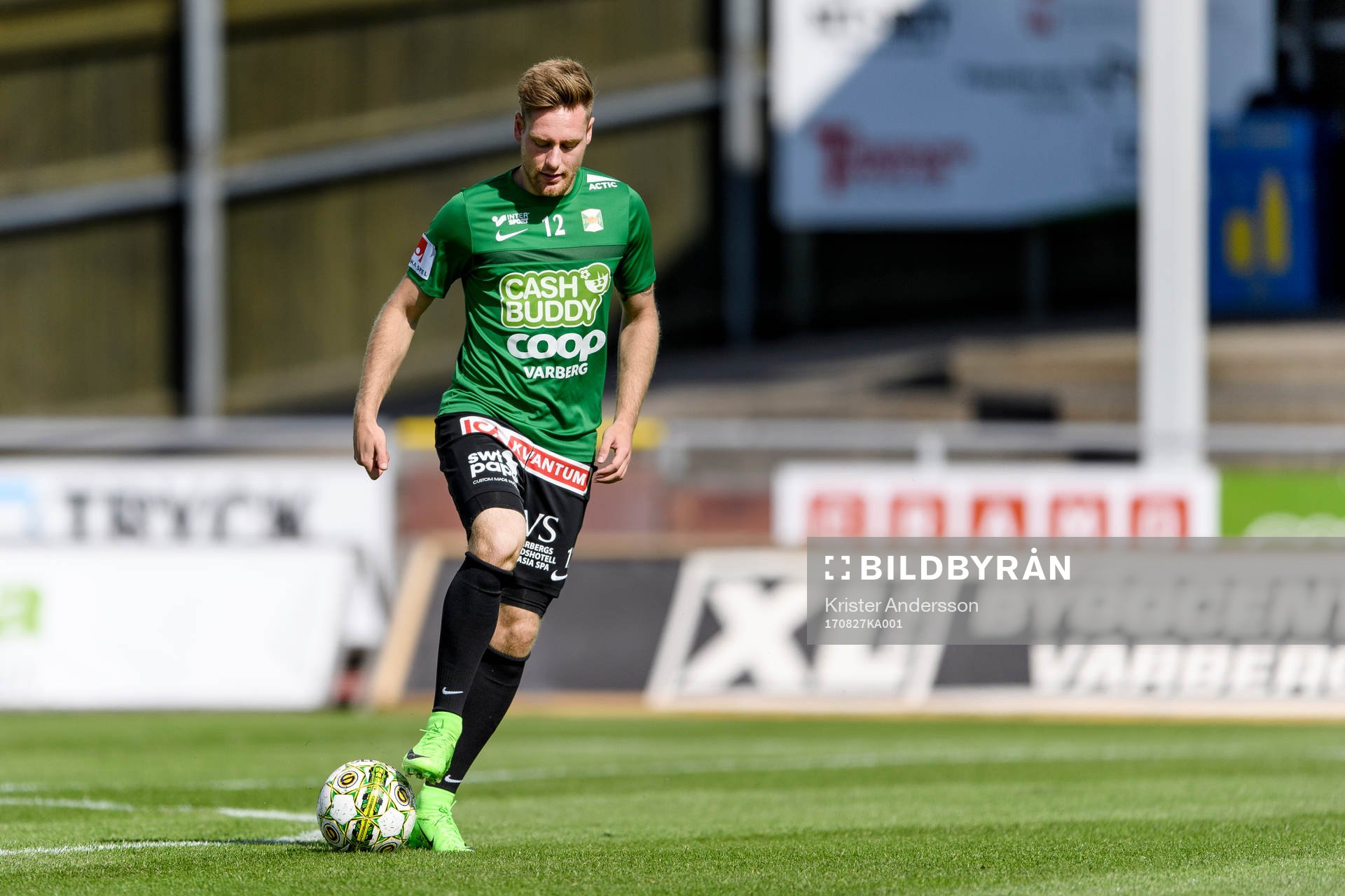 Varbergs Christoffer Arvidsson före fotbollsmatchen i