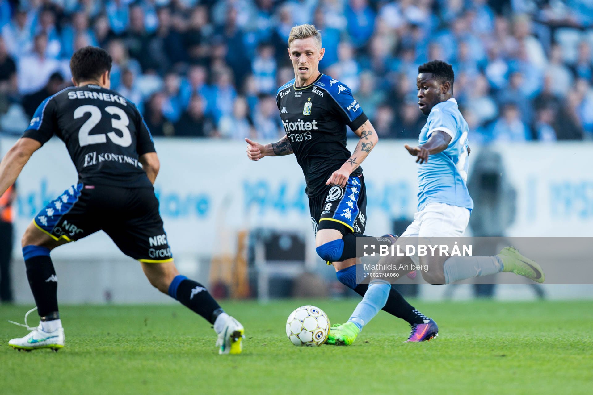 Malmö FFs Kingsley Sarfo och IFK Göteborgs Sören Rieks