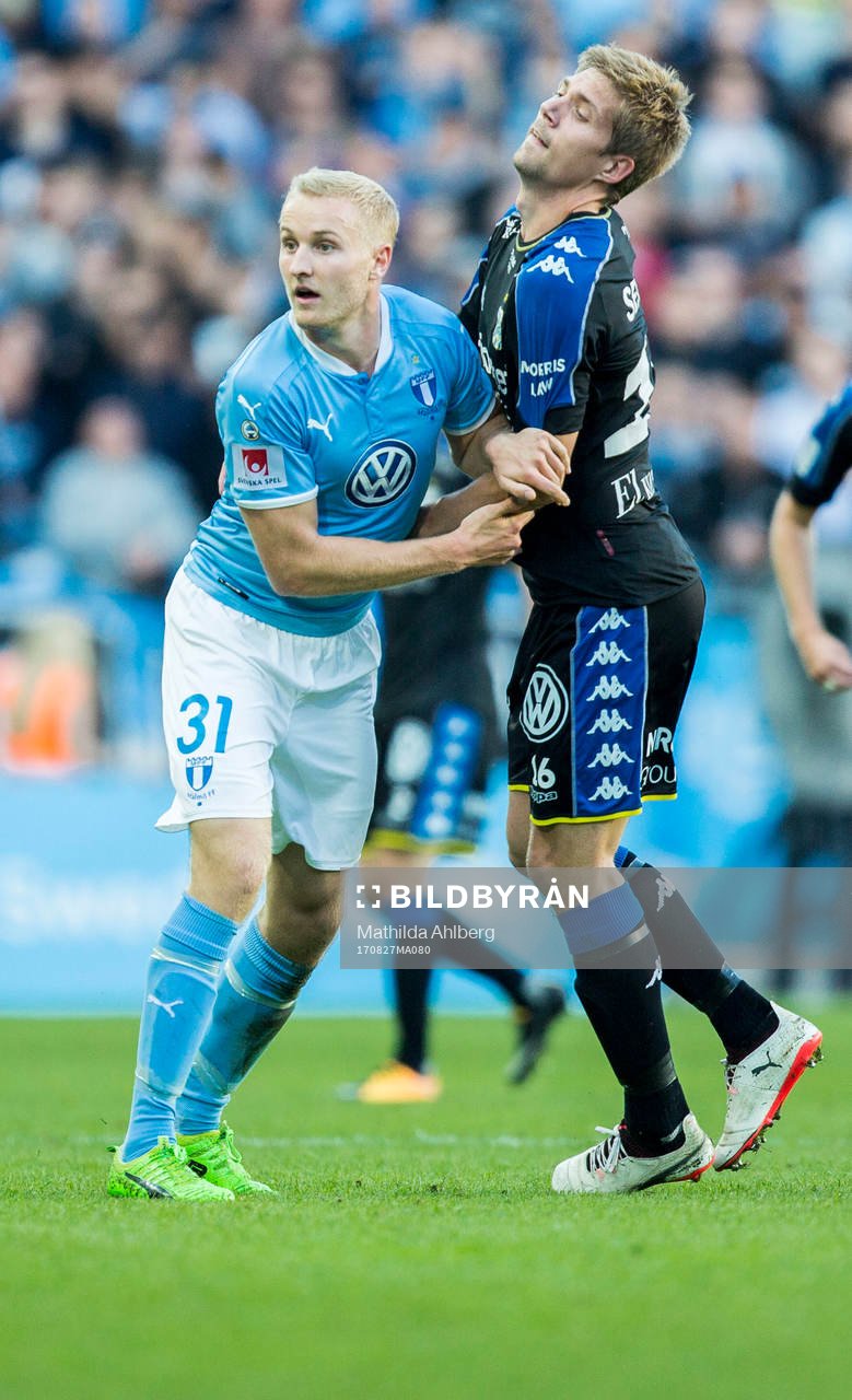 Malmö FFs Franz Brorsson och IFK Göteborgs Mikael Boman