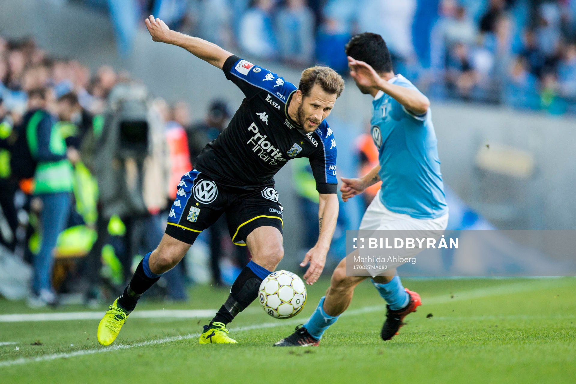 IFK Göteborgs Tobias Hysén och Malmö FFs Behrang Safari