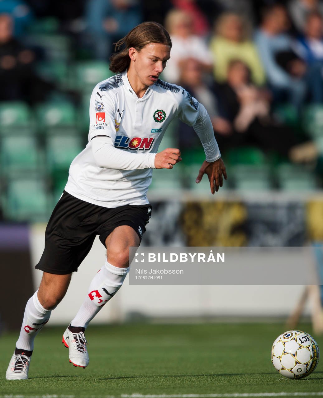 Örebros Arvid Brorsson under fotbollsmatchen i Allsvenskan mellan GIF Sundsvall och Örebro den 27 augusti 2017 i Sundsvall.