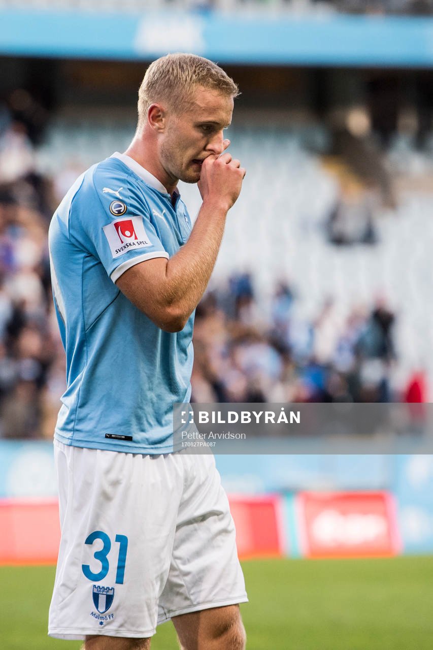 Malmö FFs Franz Brorsson deppar