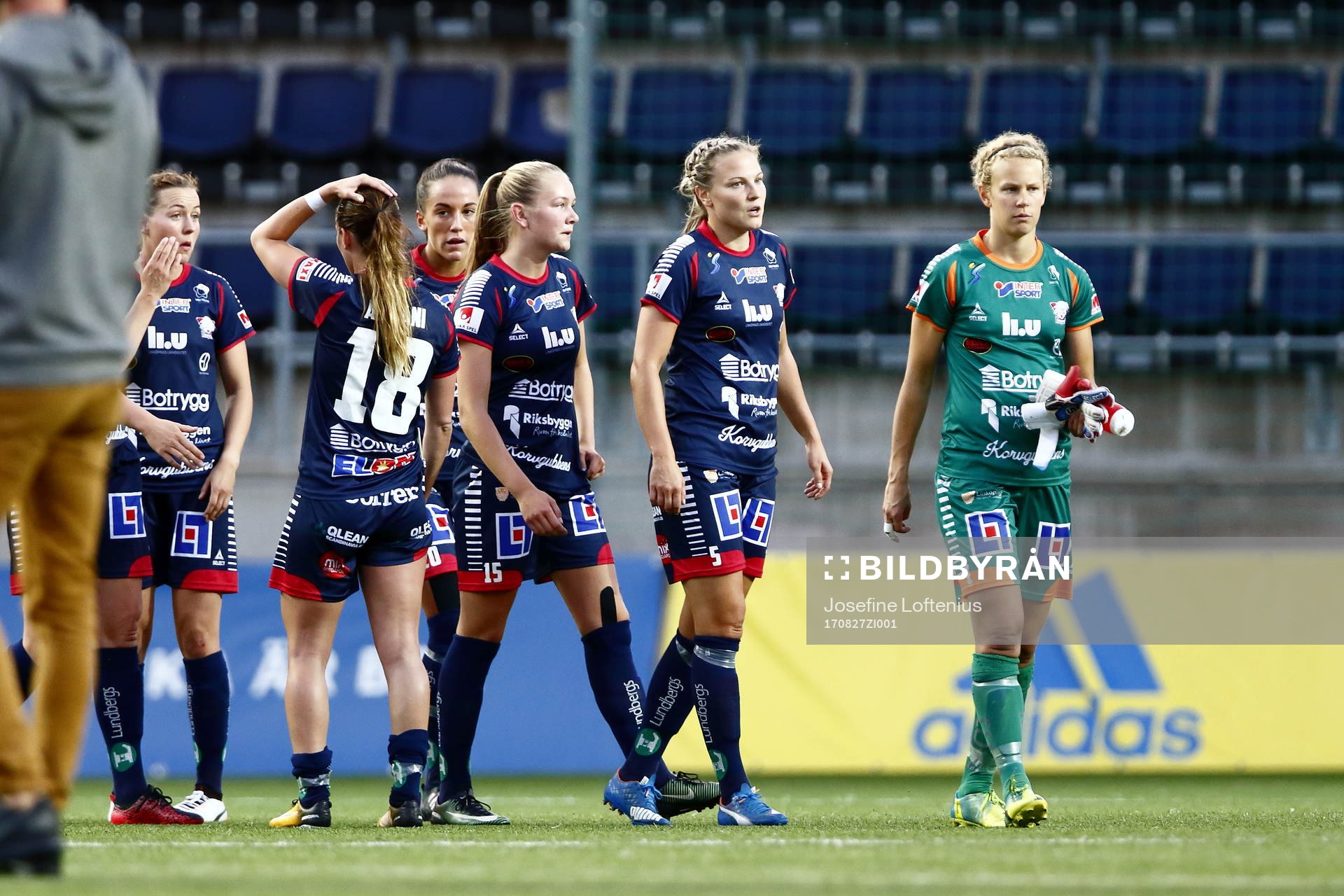 Linköpings Cajsa Andersson, Lisa Lantz, Jessica