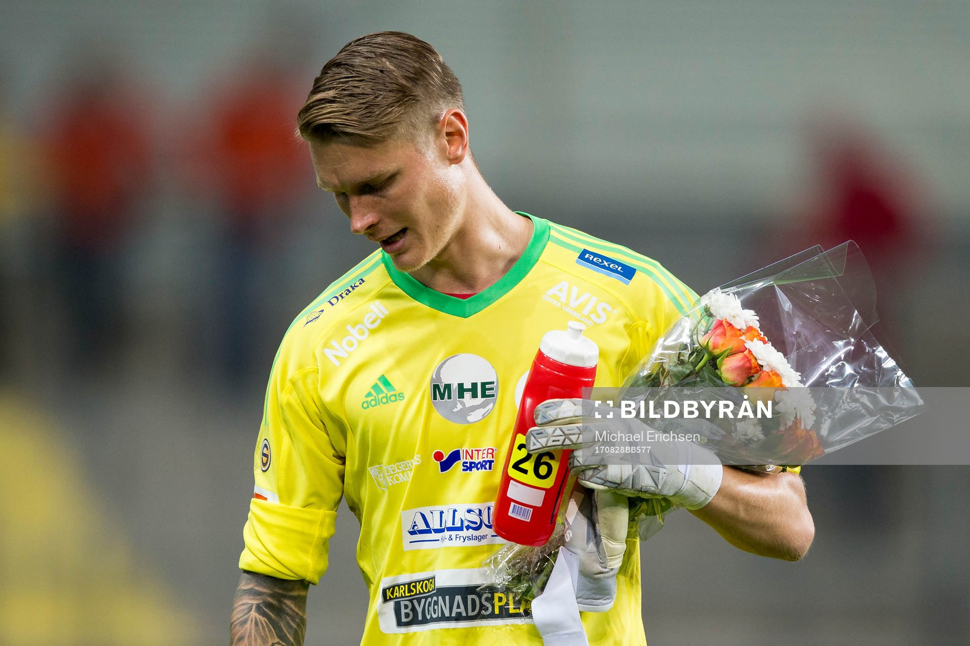 Degerfors målvakt Jesse Öst deppar