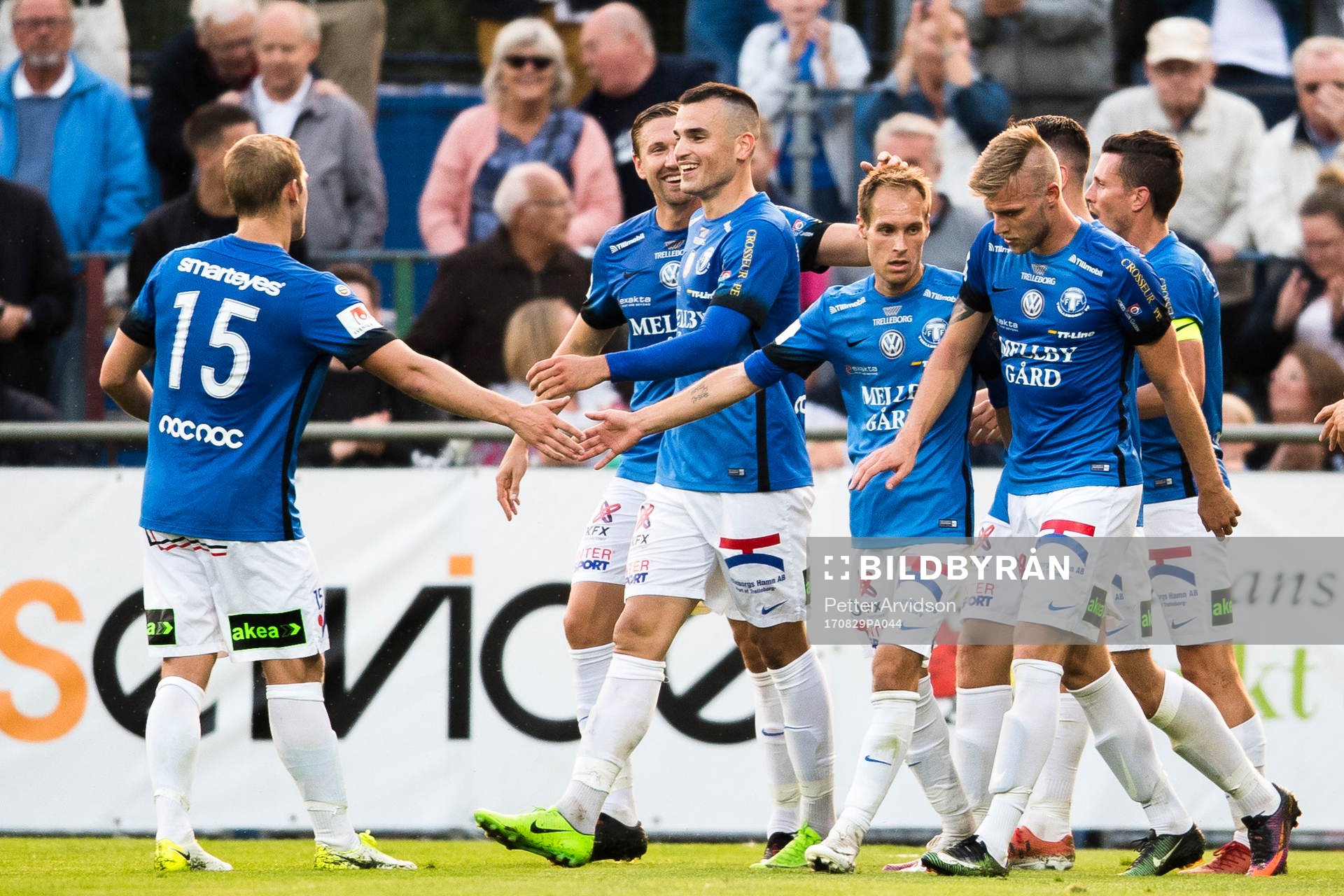 Trelleborgs spelare jublar