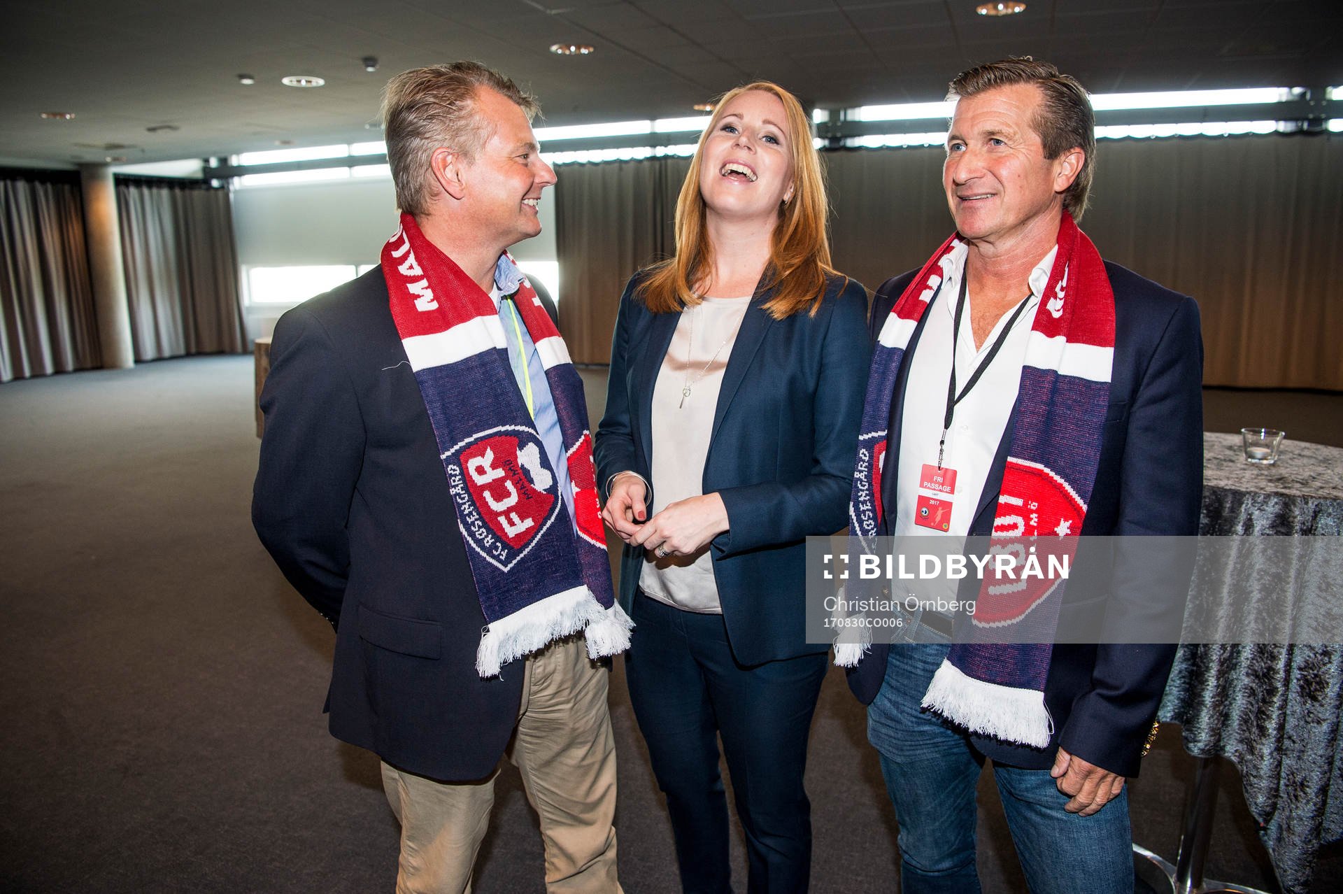 Nicklas Larsson, ordförande LB07, Annie Lööf,