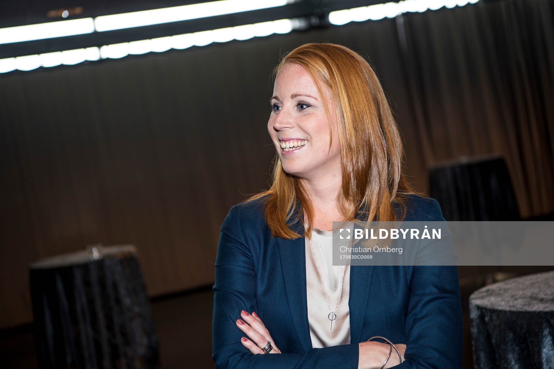 Annie Lööf, partiledare (C) innan seminariet Är ni med