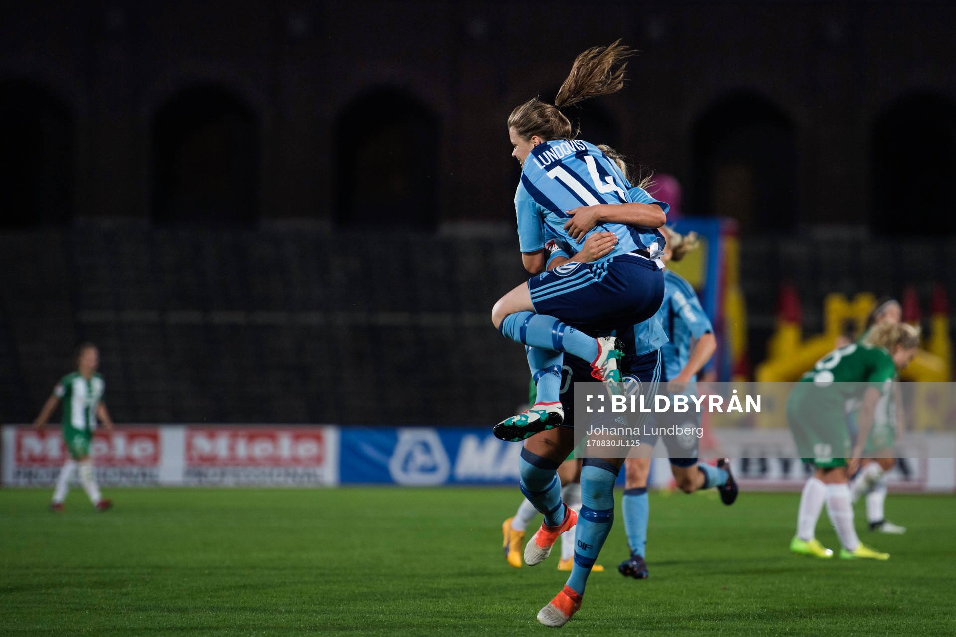 Djurgårdens Hanna Lundqvist jublar