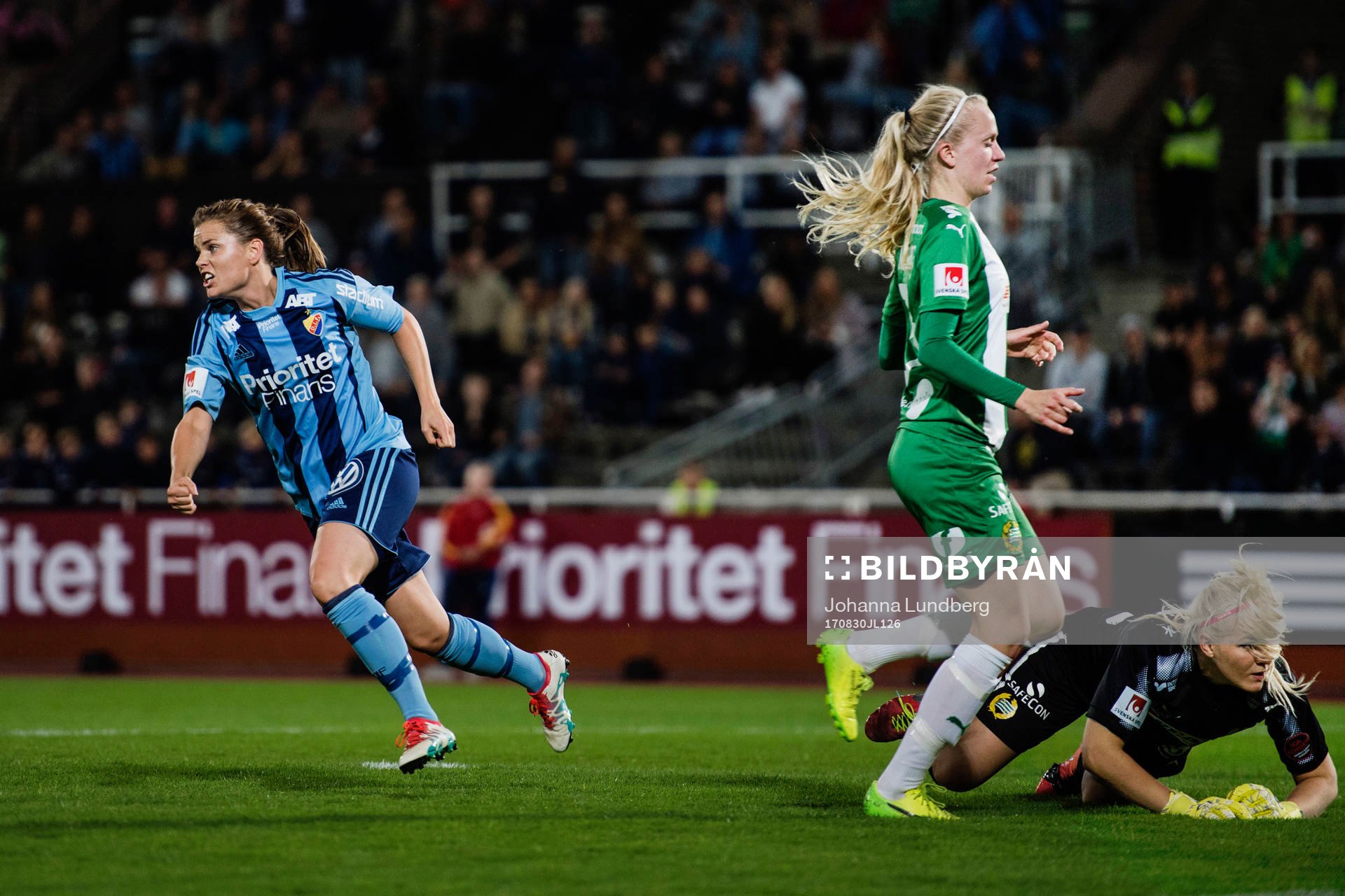 Djurgårdens Hanna Lundqvist jublar