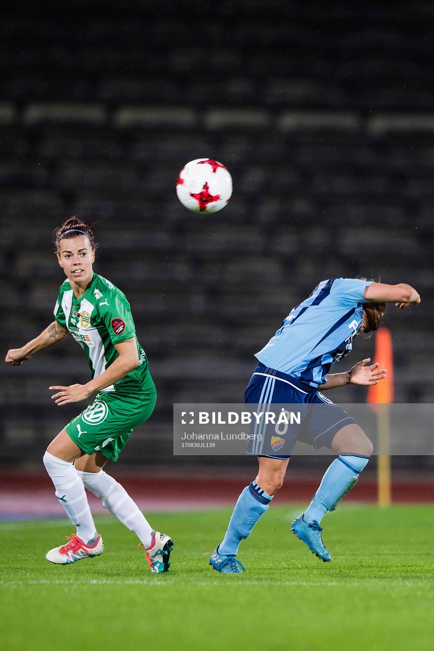 Hammarbys Amanda Johansson och Djurgårdens Michelle Wörner