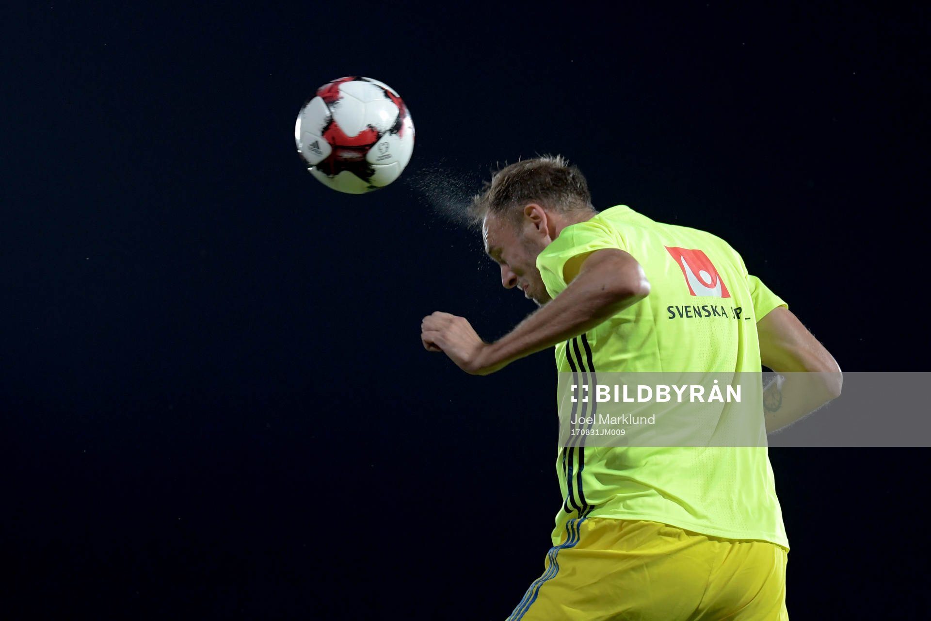 Sveriges Andreas Granqvist inför VM-kvalmatchen i fotboll mellan Bulgarien och Sverige den 31 augusti 2017 i Sofia.