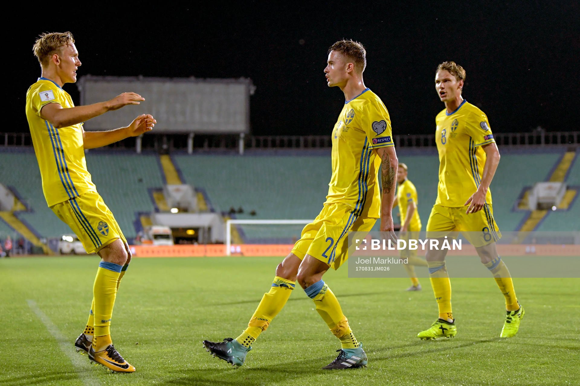 Sveriges Ludwig Augustinsson, Mikael Lustig och Albin Ekdal