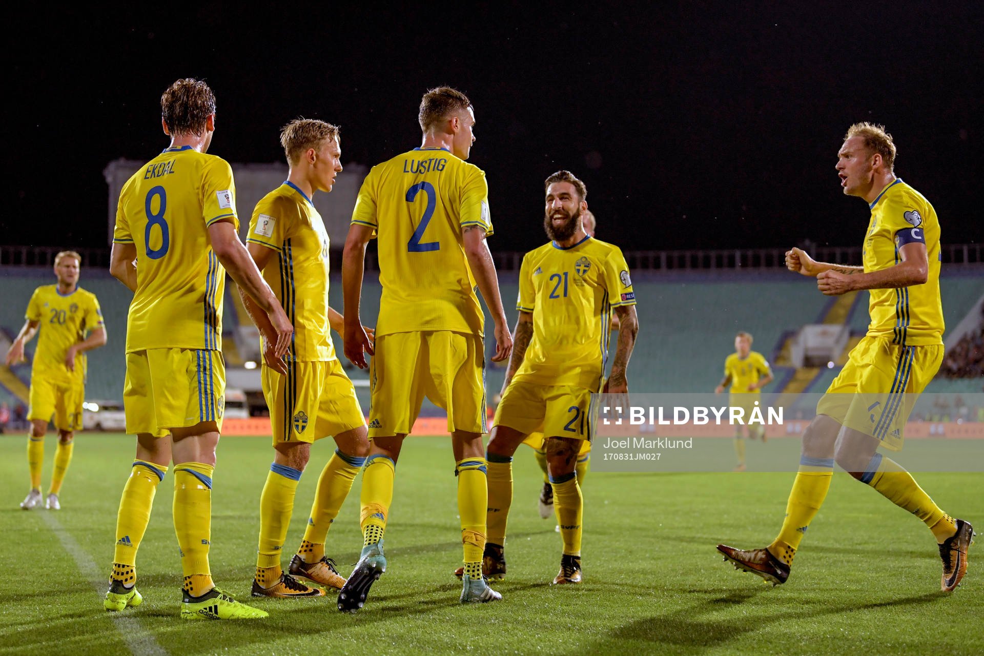 Sveriges Albin Ekdal, Ludwig Augustinsson, Mikael Lustig,