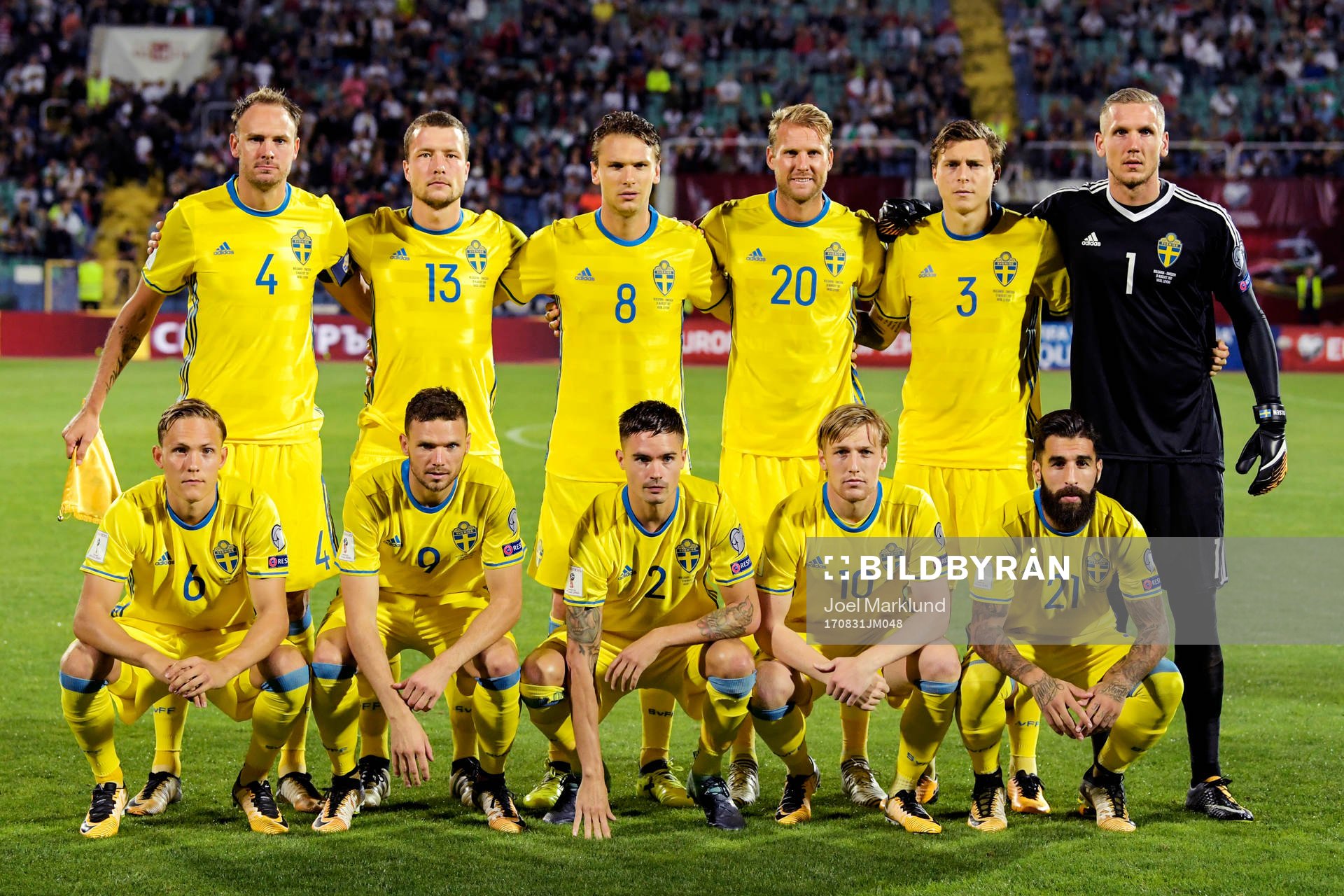 Den svenska startelvan Andreas Granqvist, Jakob Johansson,
