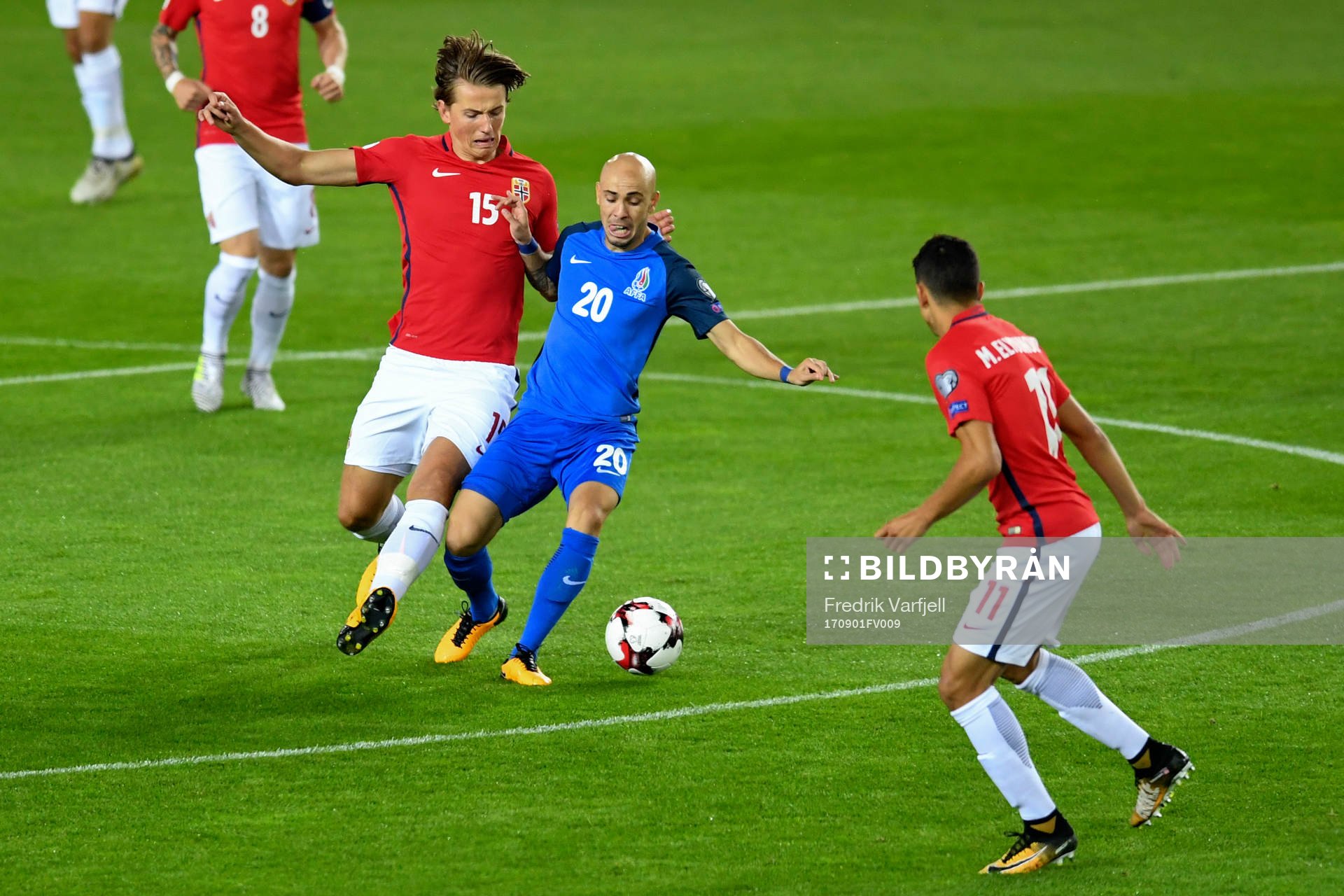 Sander Berge of Norway and Richard Almeida of Azerbaijan