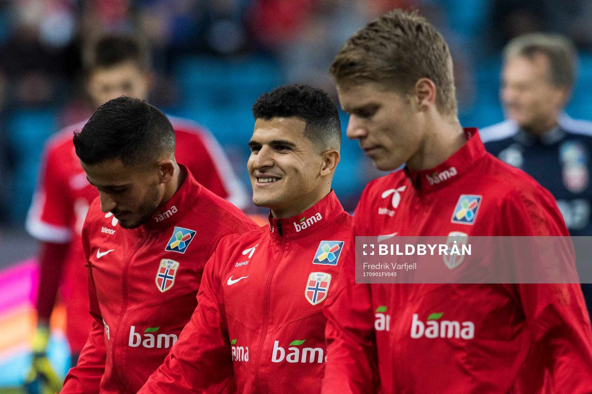 Omar Elabdellaoui of Norway, Tarik Elyounoussi and Sigurd