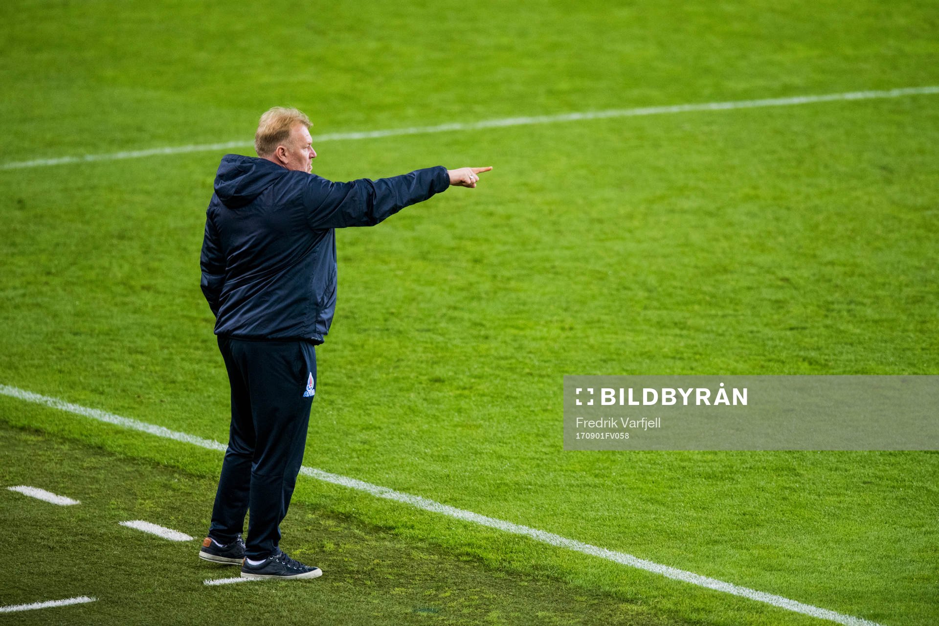 Robert Prosinecki, head coach of Azerbaijan reacts during the FIFA World Cup Qualifier match between Norway and Azerbaijan on September 1, 2017 in Oslo.