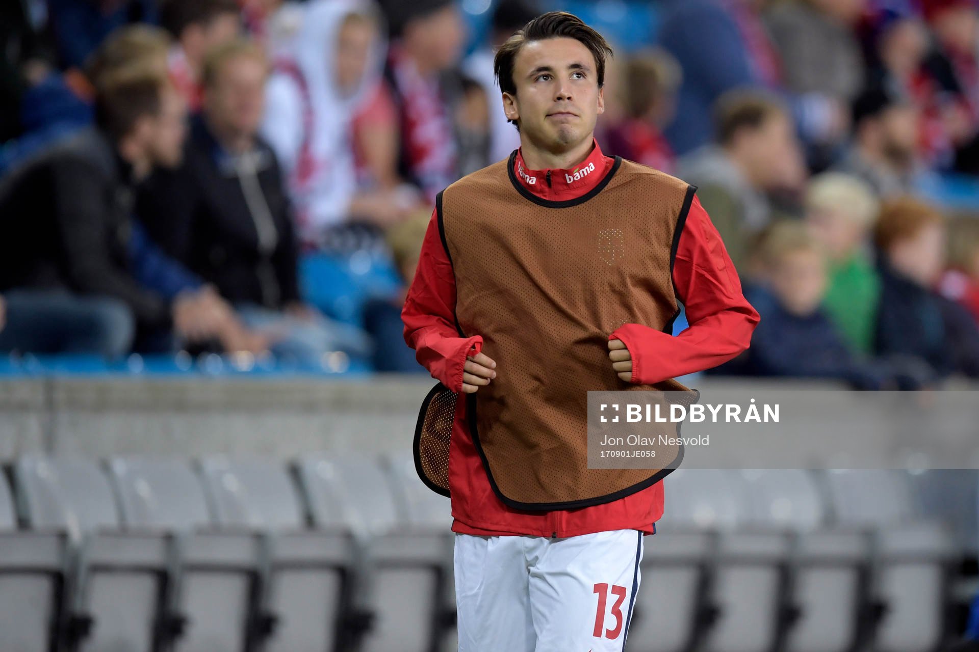 Substitute Anders Trondsen of Norway runs