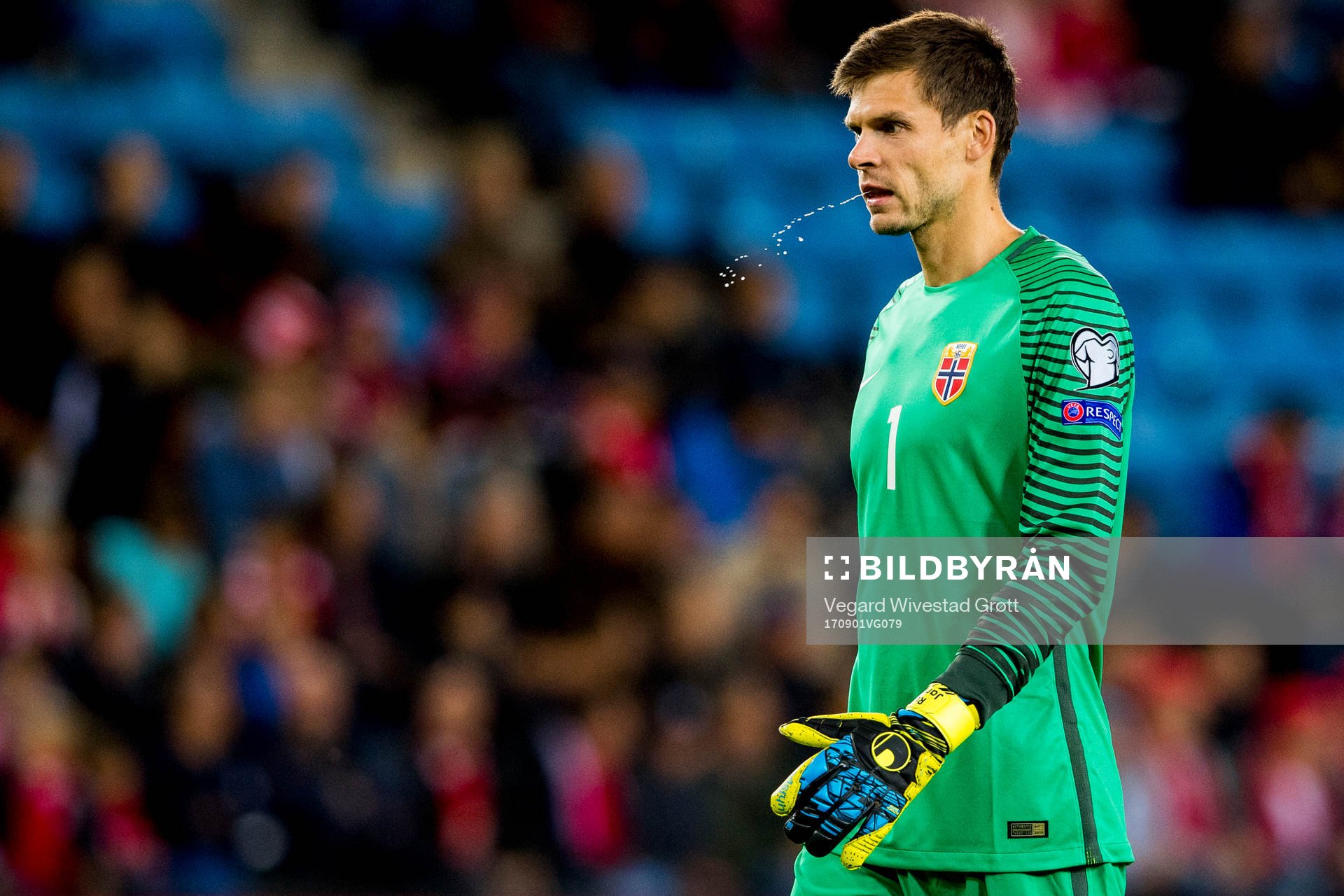 Goalkeeper Rune Almenning Jarstein of Norway