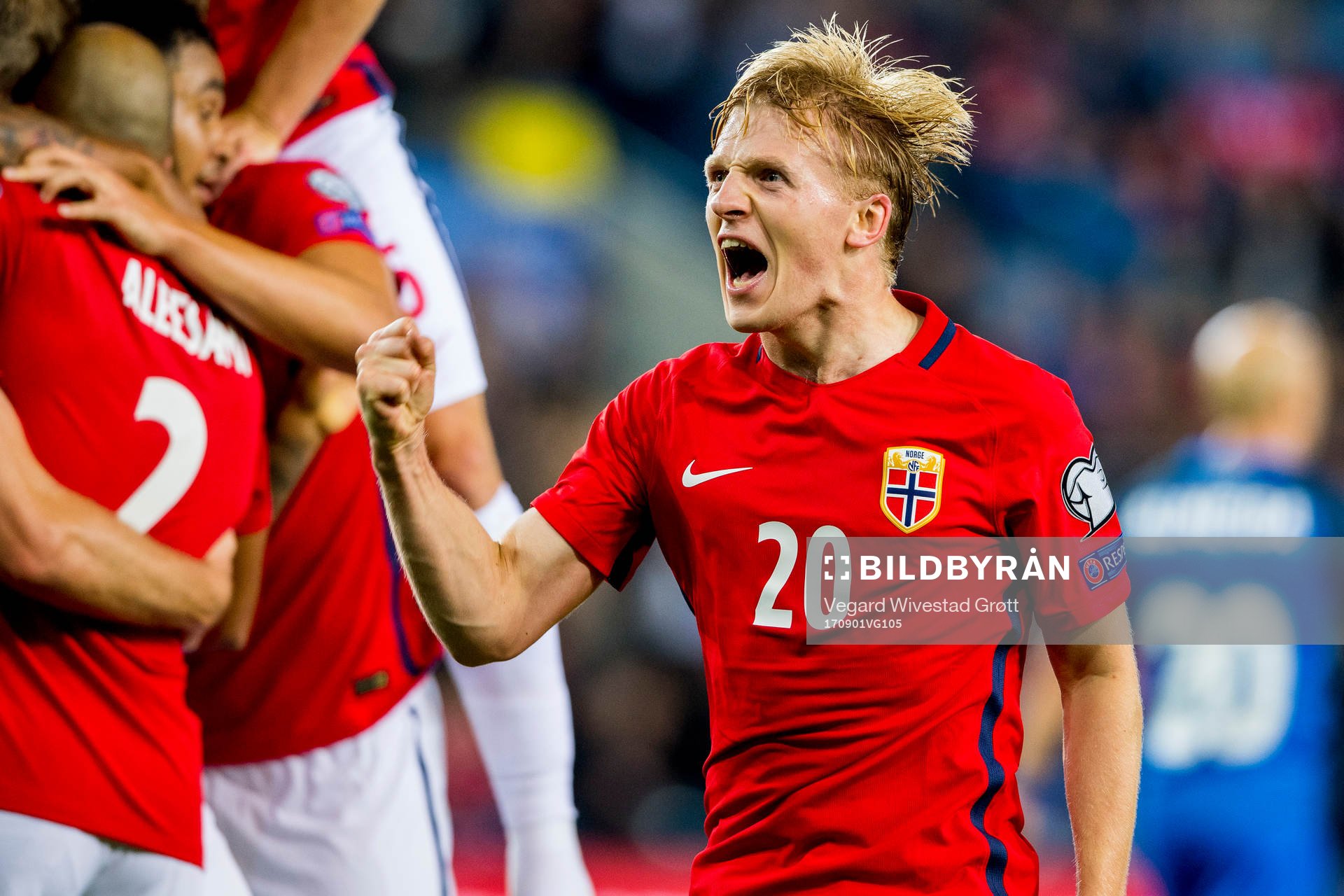 Mats Møller Dæhli of Norway celebrates