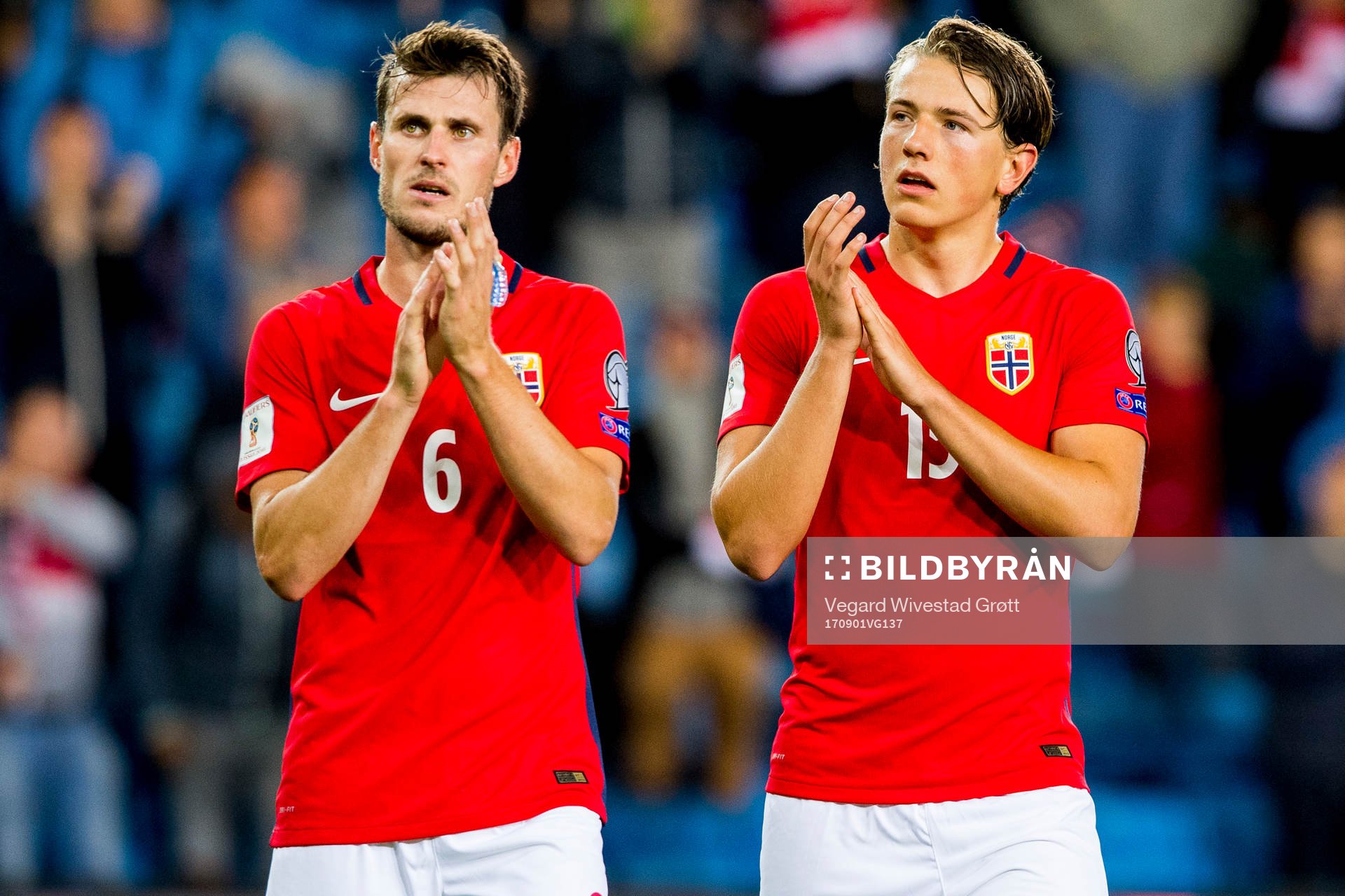 Håvard Nordtveit and Sander Berge of Norway