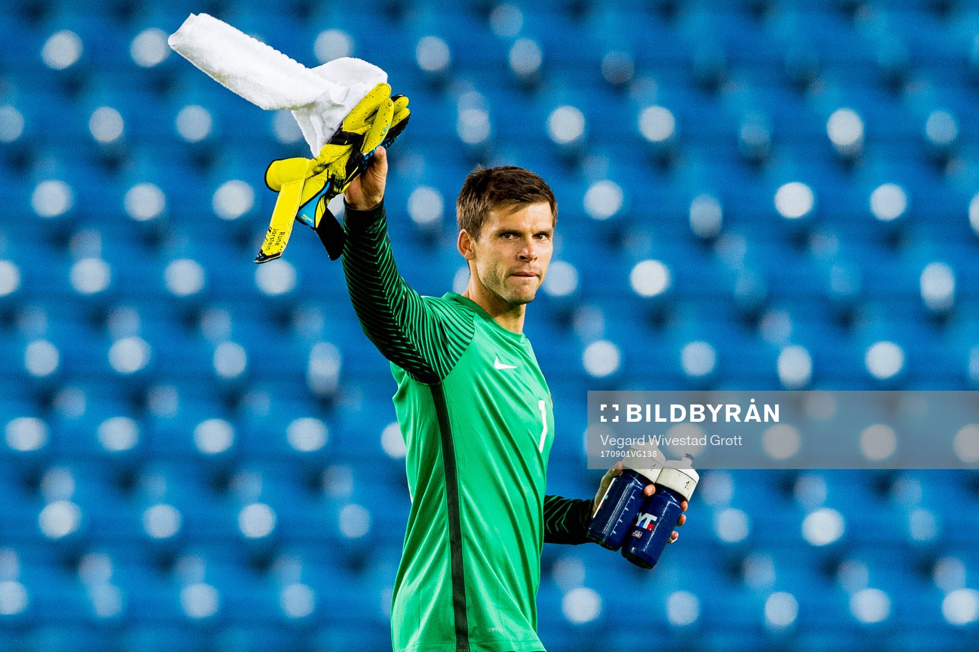 Goalkeeper Rune Almenning Jarstein of Norway