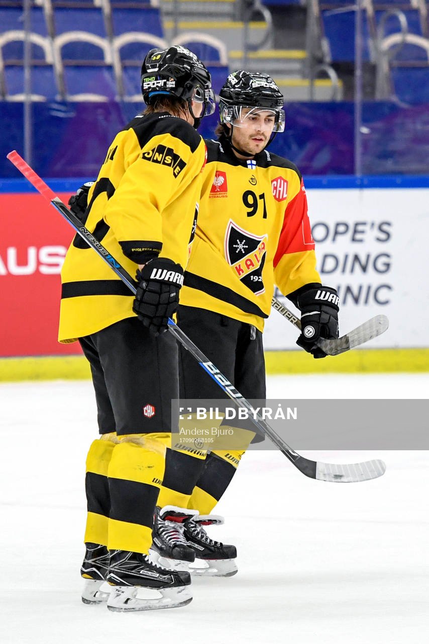 Alex Lavoie of KalPa celebrates with his teammates