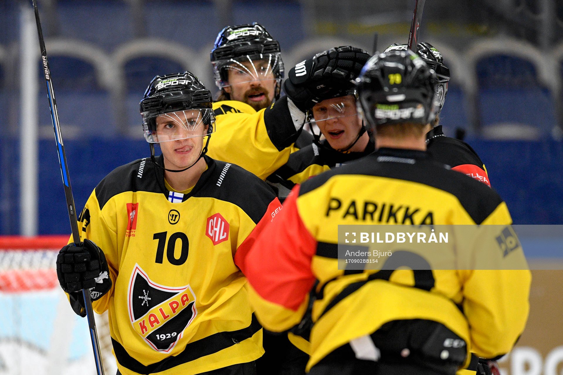 Frank Gymer of KalPa celebrates with his teammates