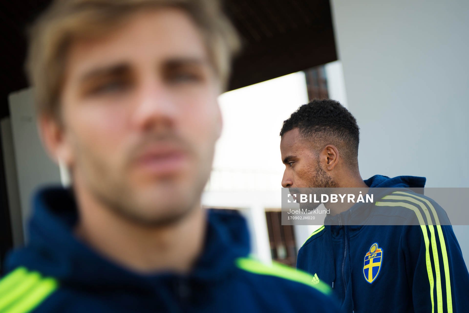 Christoffer Nyman och Isaac Kiese Thelin vid en pressträff