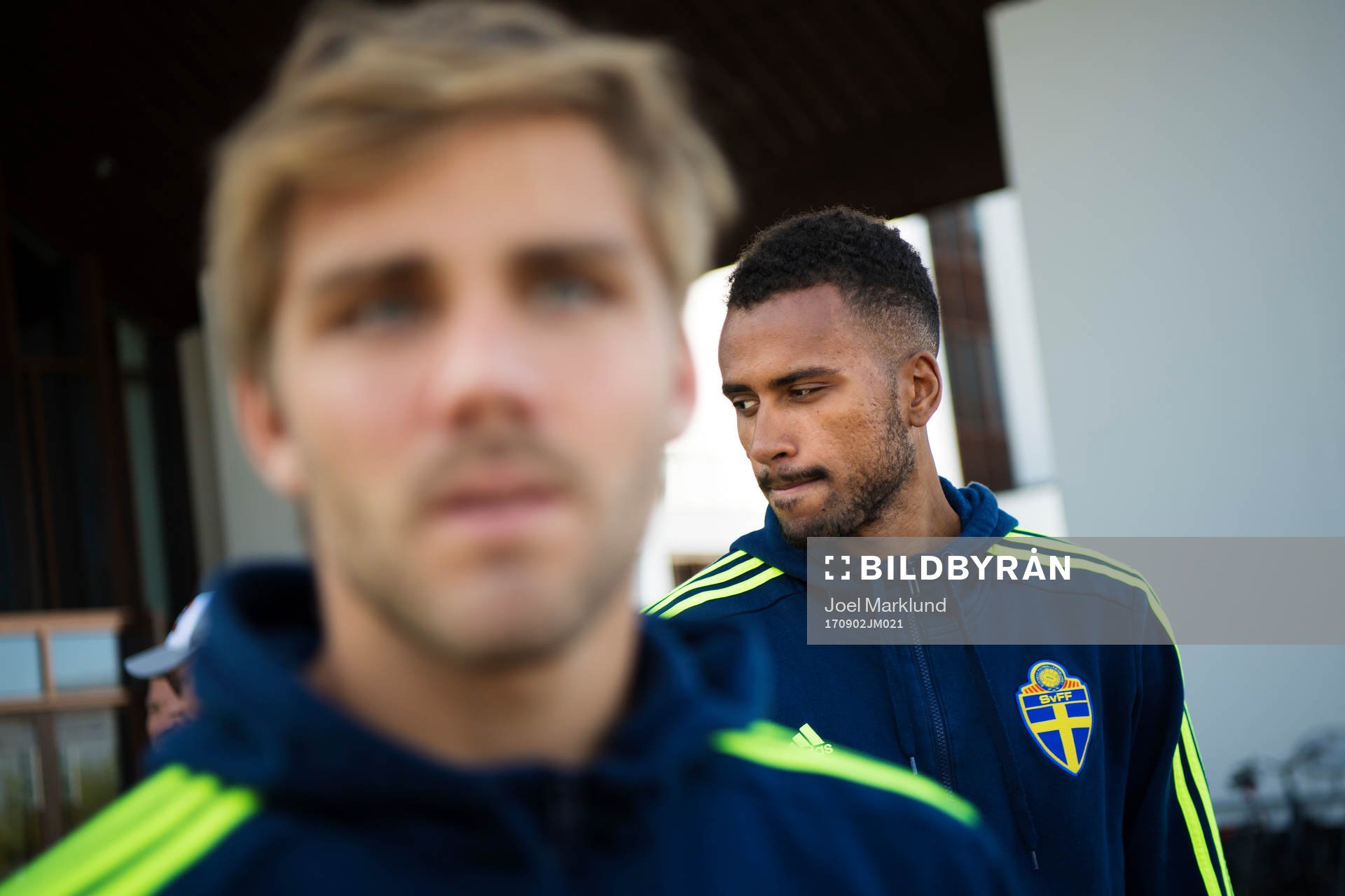 Christoffer Nyman och Isaac Kiese Thelin vid en pressträff