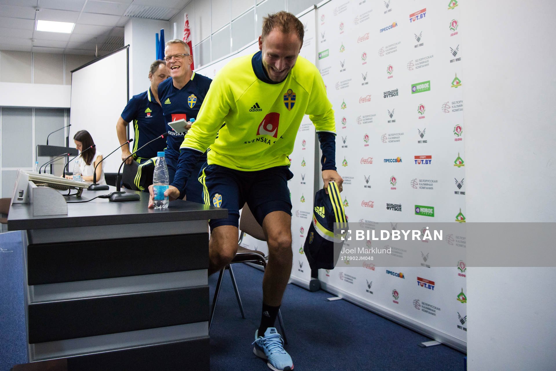 Förbundskapten Janne Andersson och Andreas Granqvist