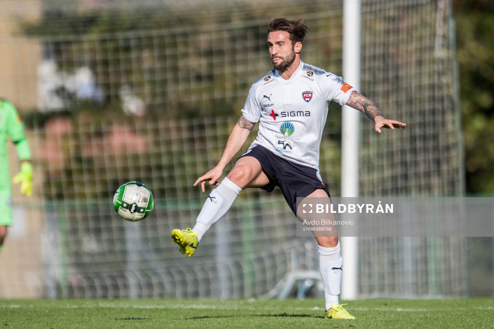 Rosengårds Valentino Lai under fotbollsmatchen i Division 1 Södra mellan Rosengård och Landskrona den 3 september 2017 i Malmö.