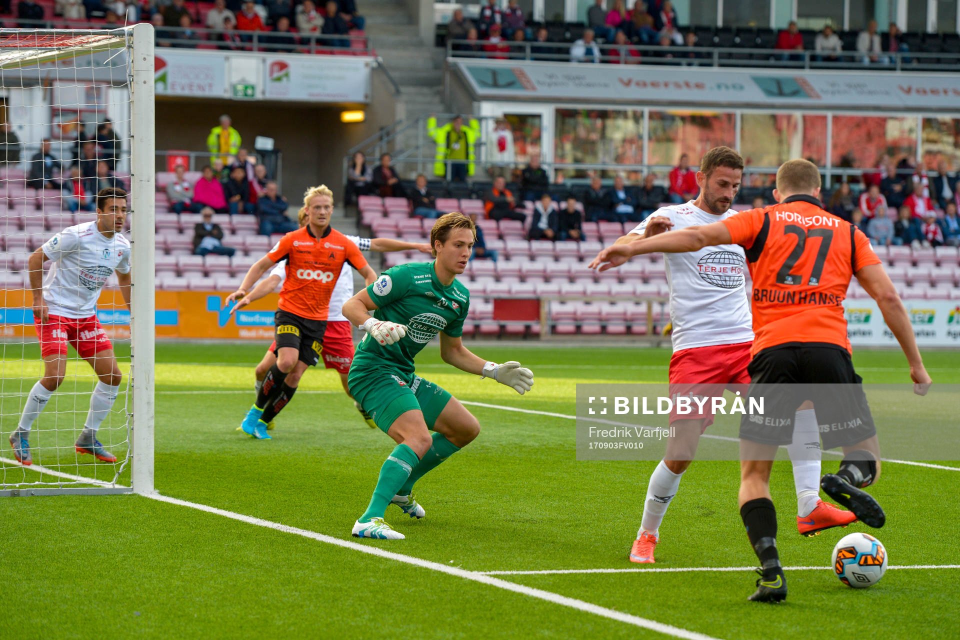 Goalkeeper Håvar Grøntvedt Jensen of Fredrikstad and