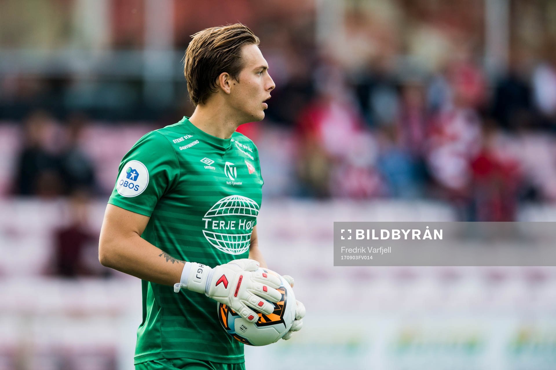 Goalkeeper Håvar Grøntvedt Jensen of Fredrikstad